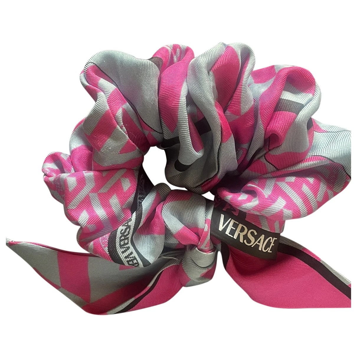 Pre-owned Versace Silk Hair Accessory In Multicolour