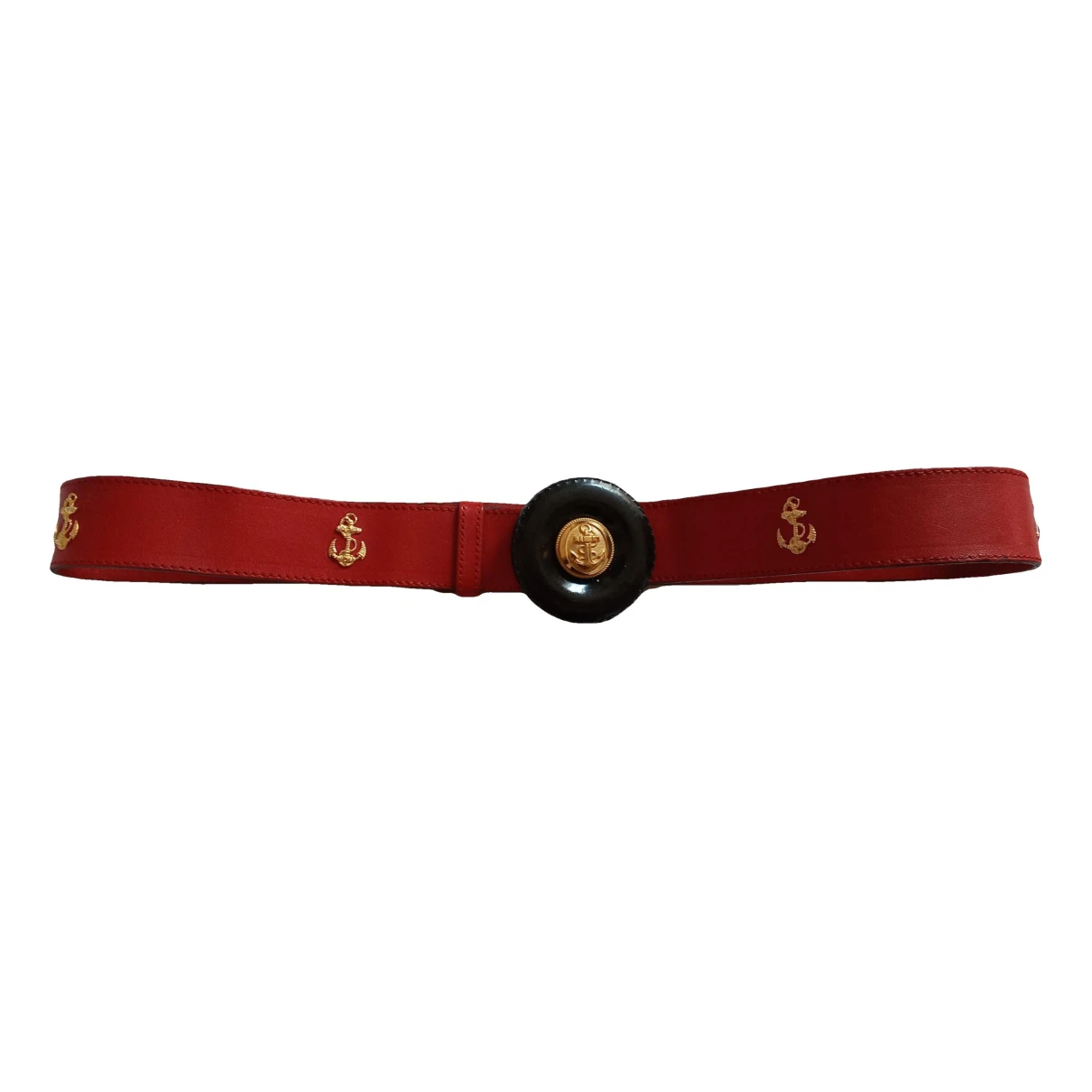 Pre-owned Saint Laurent Leather Belt In Red