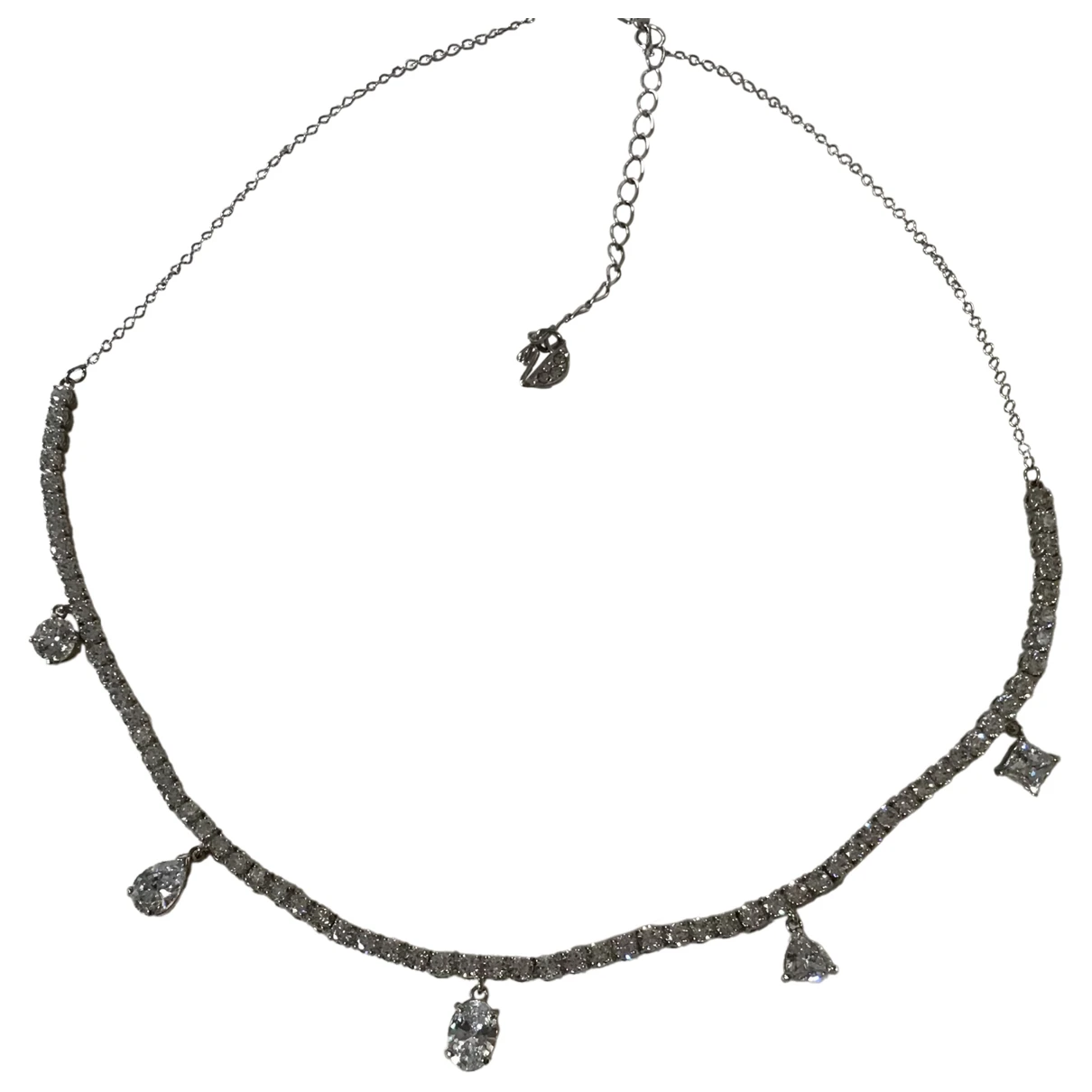 Pre-owned Swarovski Necklace In Silver