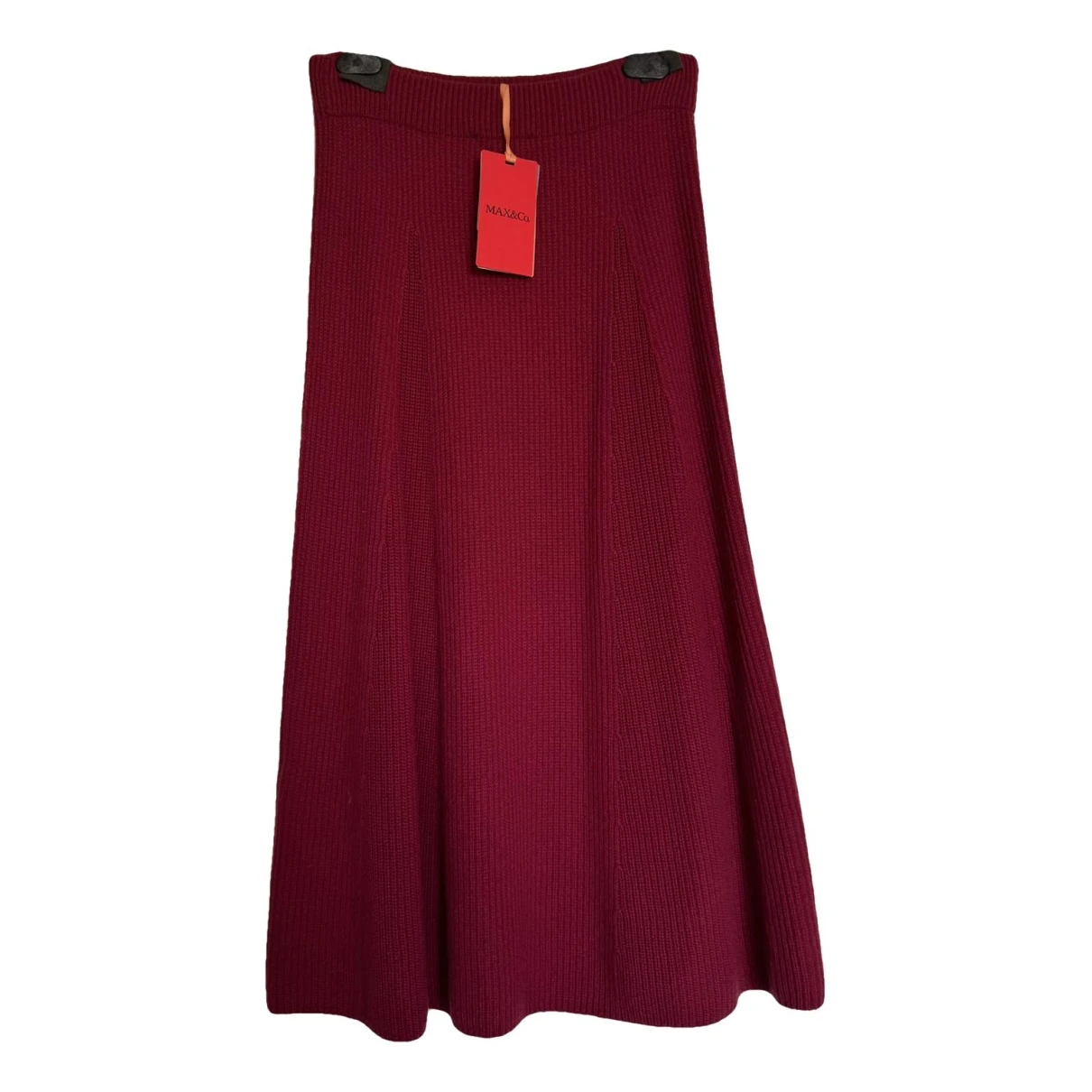 Pre-owned Max & Co Wool Mid-length Skirt In Red