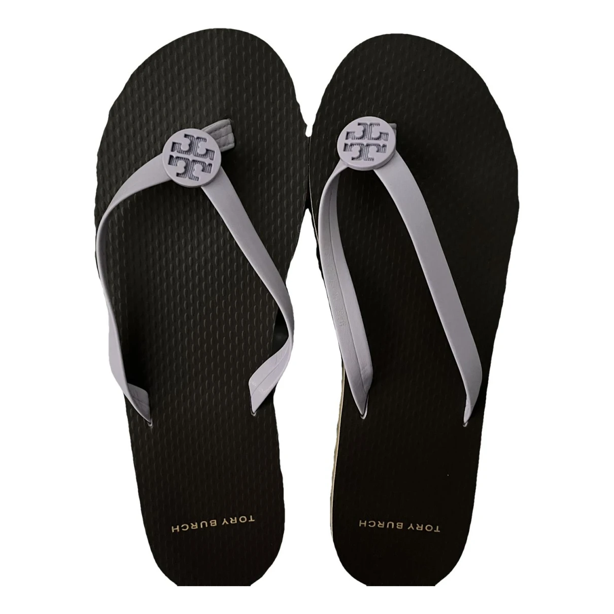 Pre-owned Tory Burch Leather Flip Flops In Brown