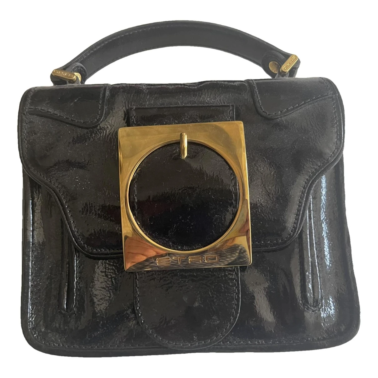 Pre-owned Etro Leather Handbag In Black