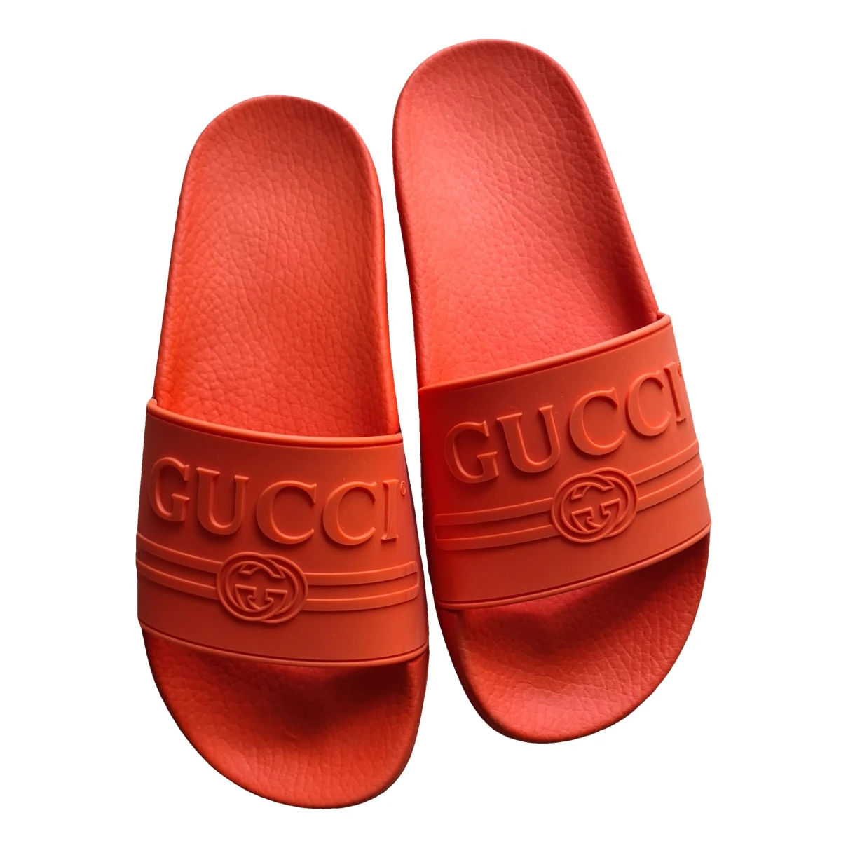 Pre-owned Gucci Mules In Orange