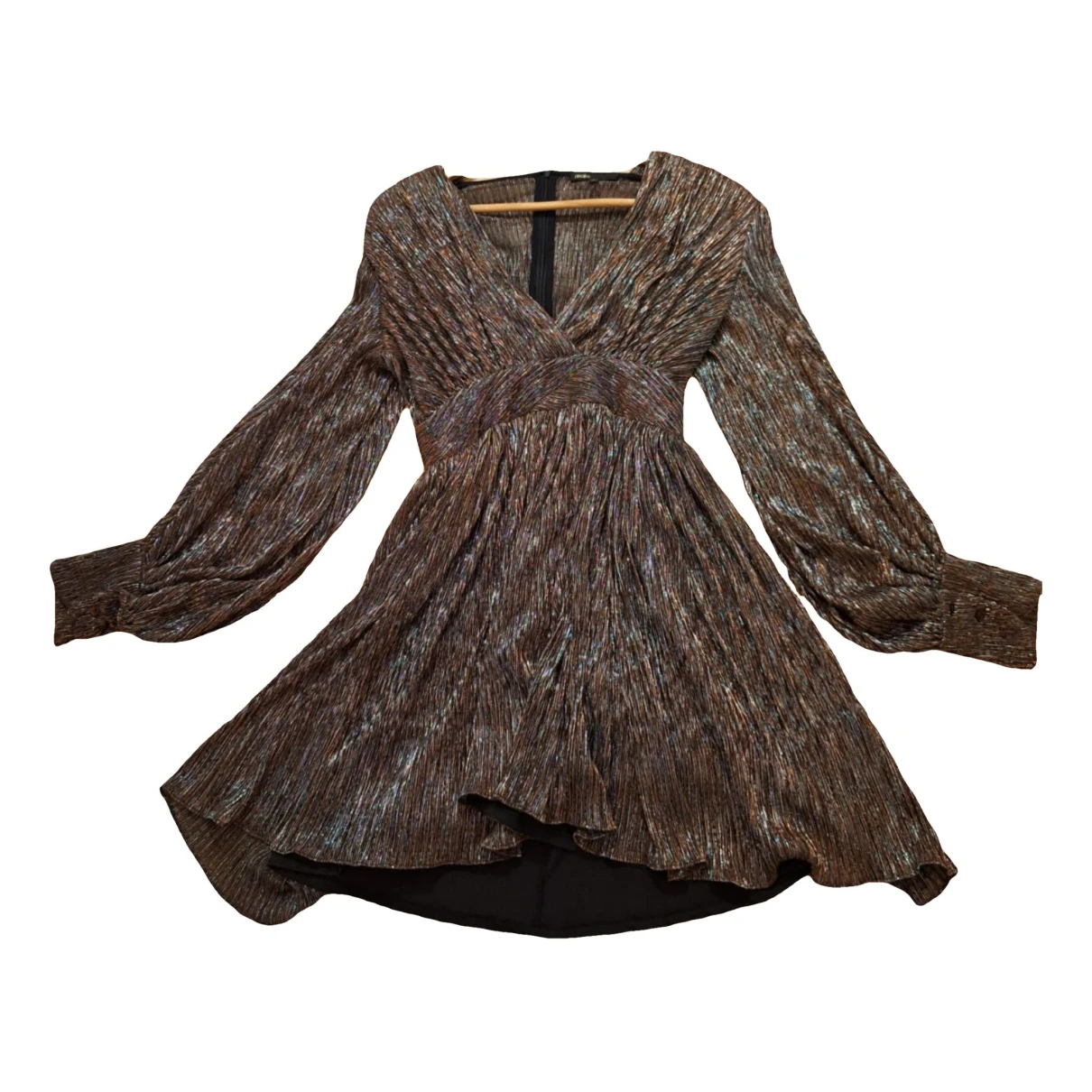 Pre-owned Maje Mini Dress In Brown