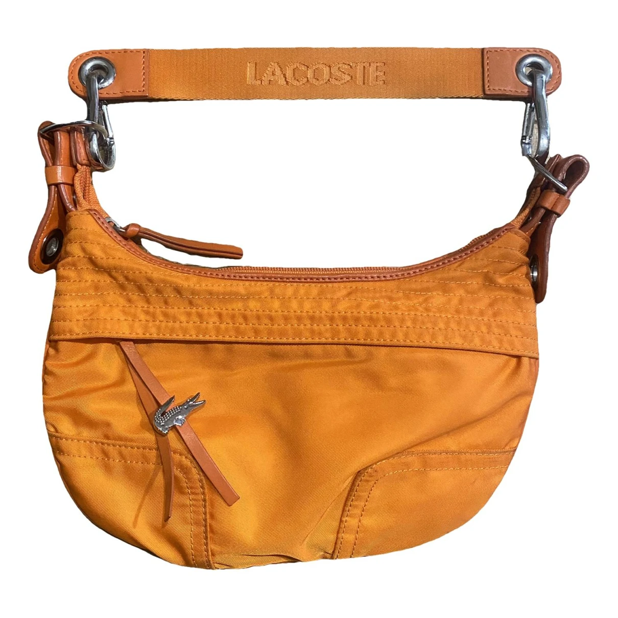 Pre-owned Lacoste Cloth Handbag In Orange