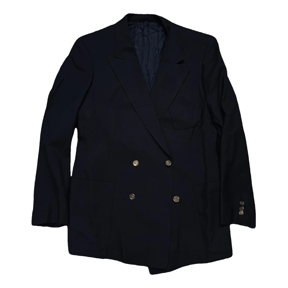 Pre-owned Burberry Wool Suit In Navy
