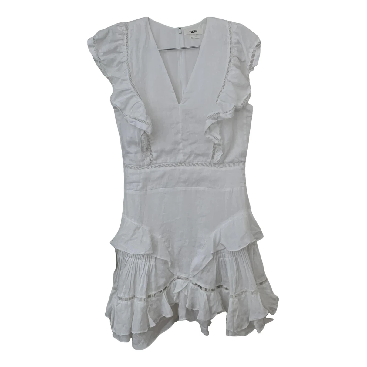 Pre-owned Isabel Marant Étoile Linen Mid-length Dress In White
