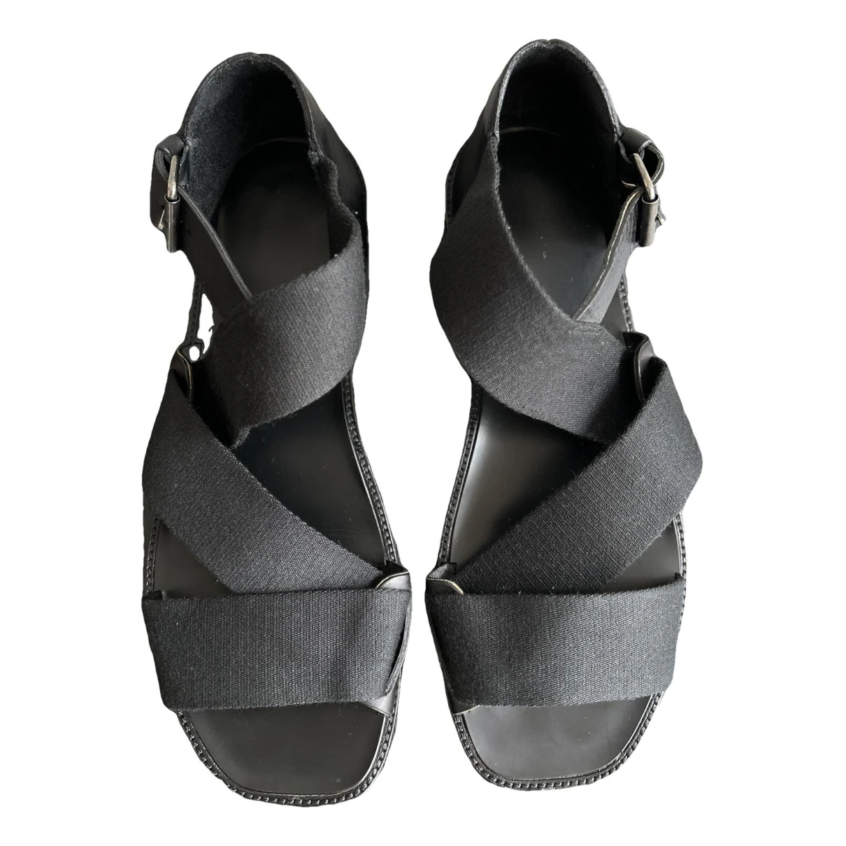 Pre-owned Lemaire Leather Sandals In Black