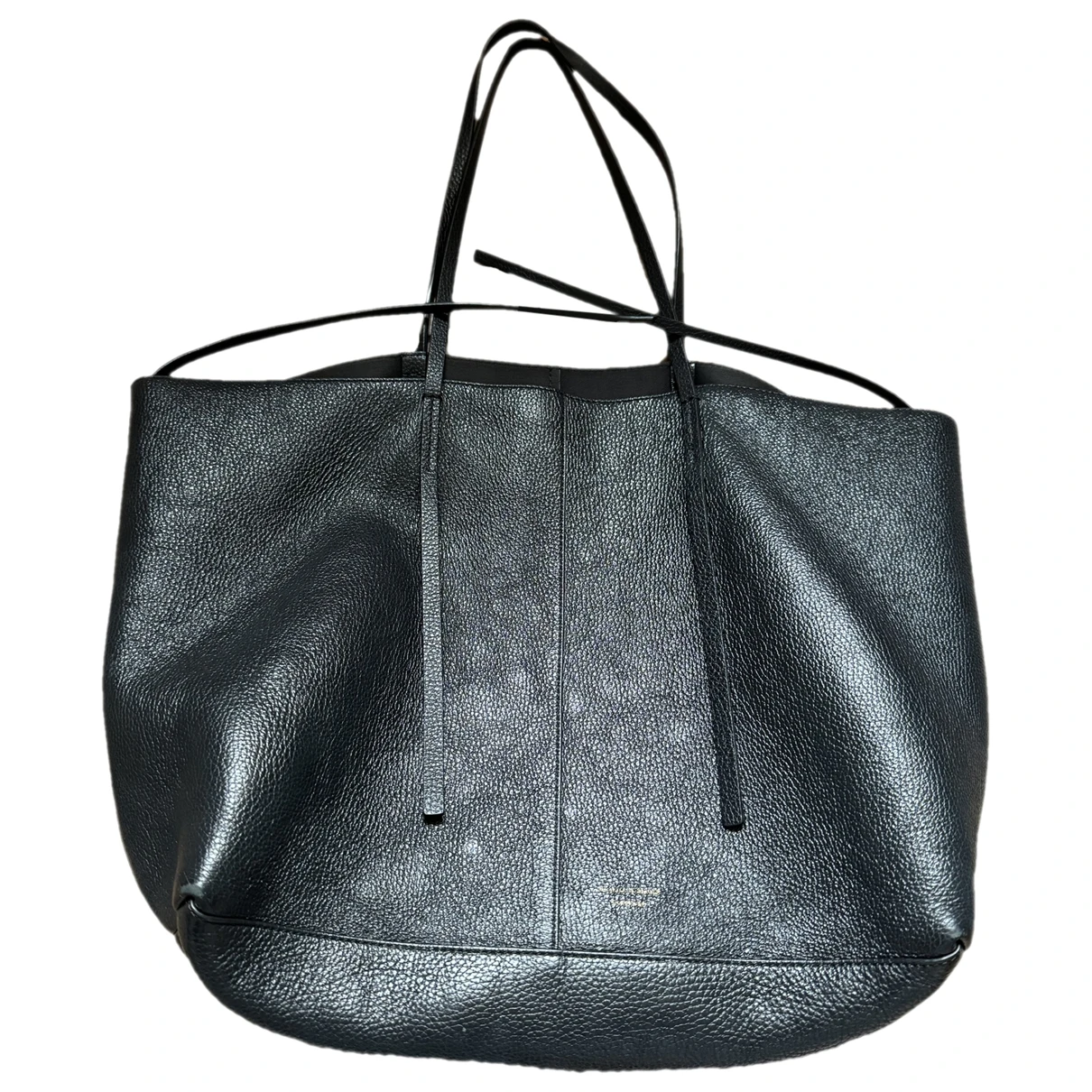 Pre-owned By Malene Birger Leather Tote In Black