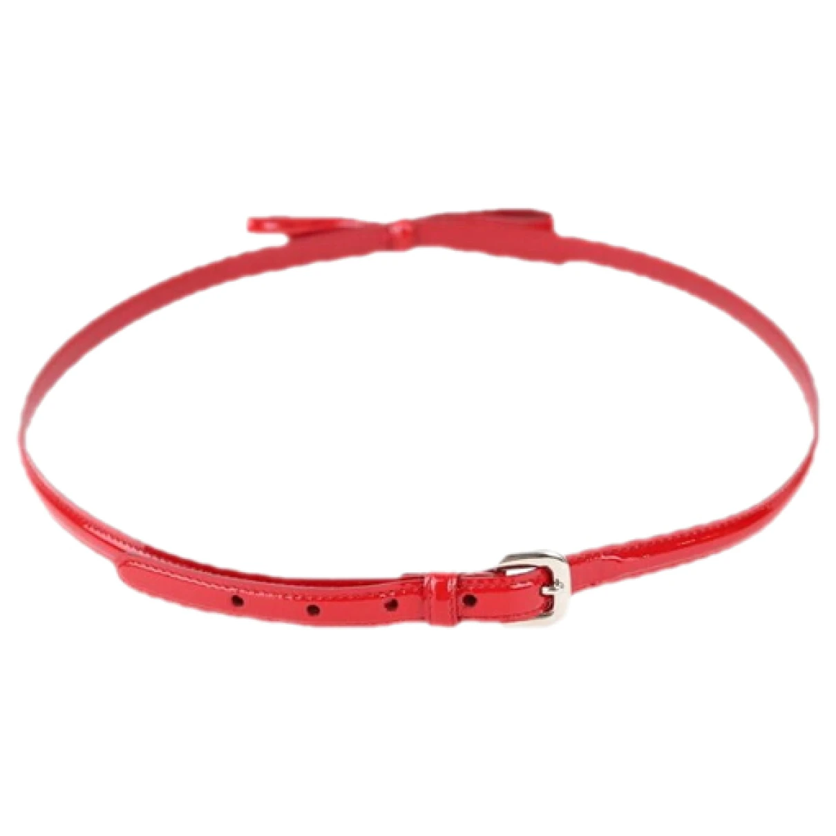 Pre-owned Prada Leather Belt In Red