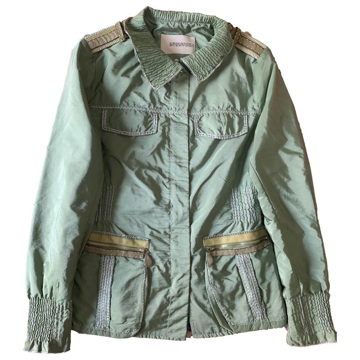 Pre-owned Ermanno Scervino Silk Short Vest In Green