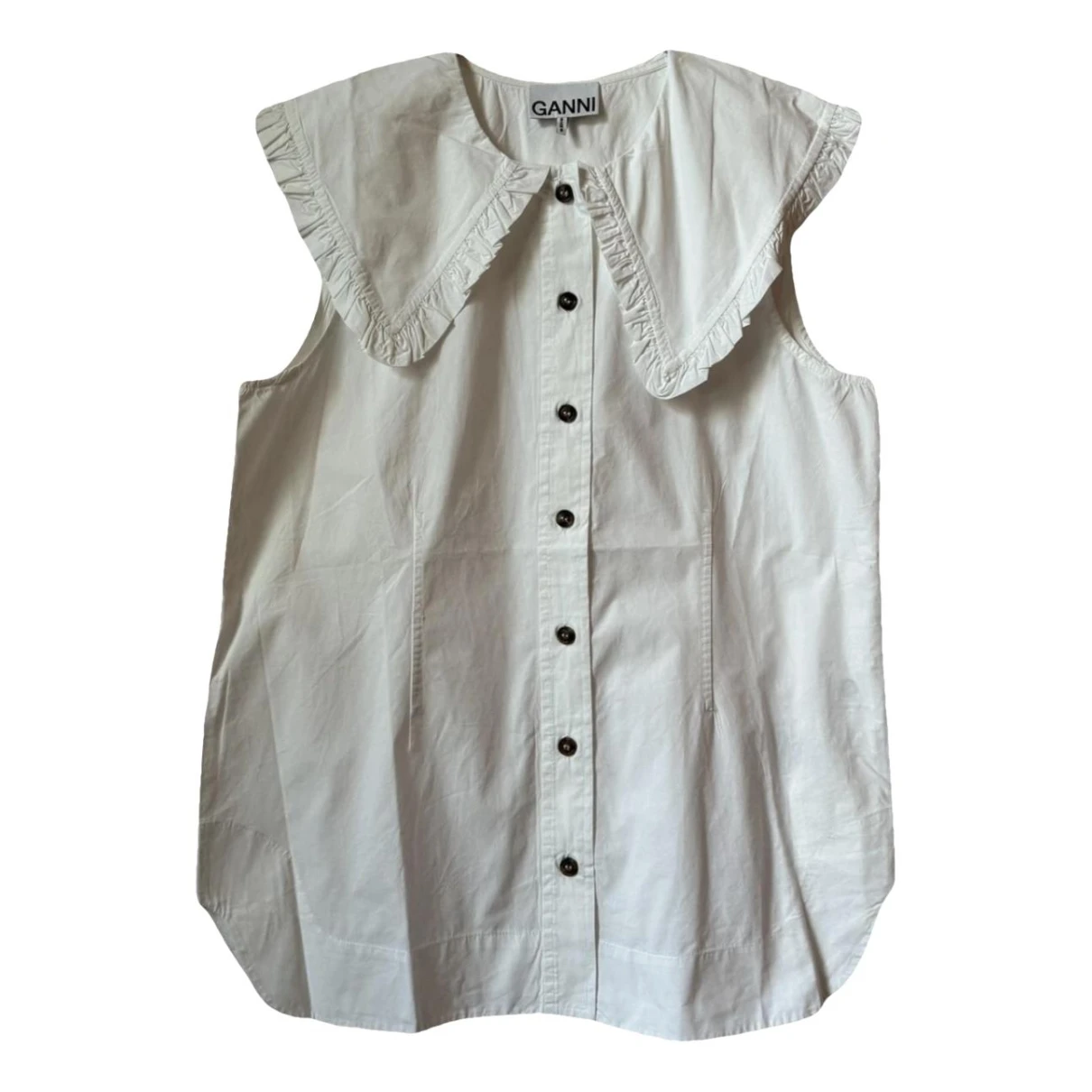 Pre-owned Ganni Shirt In White