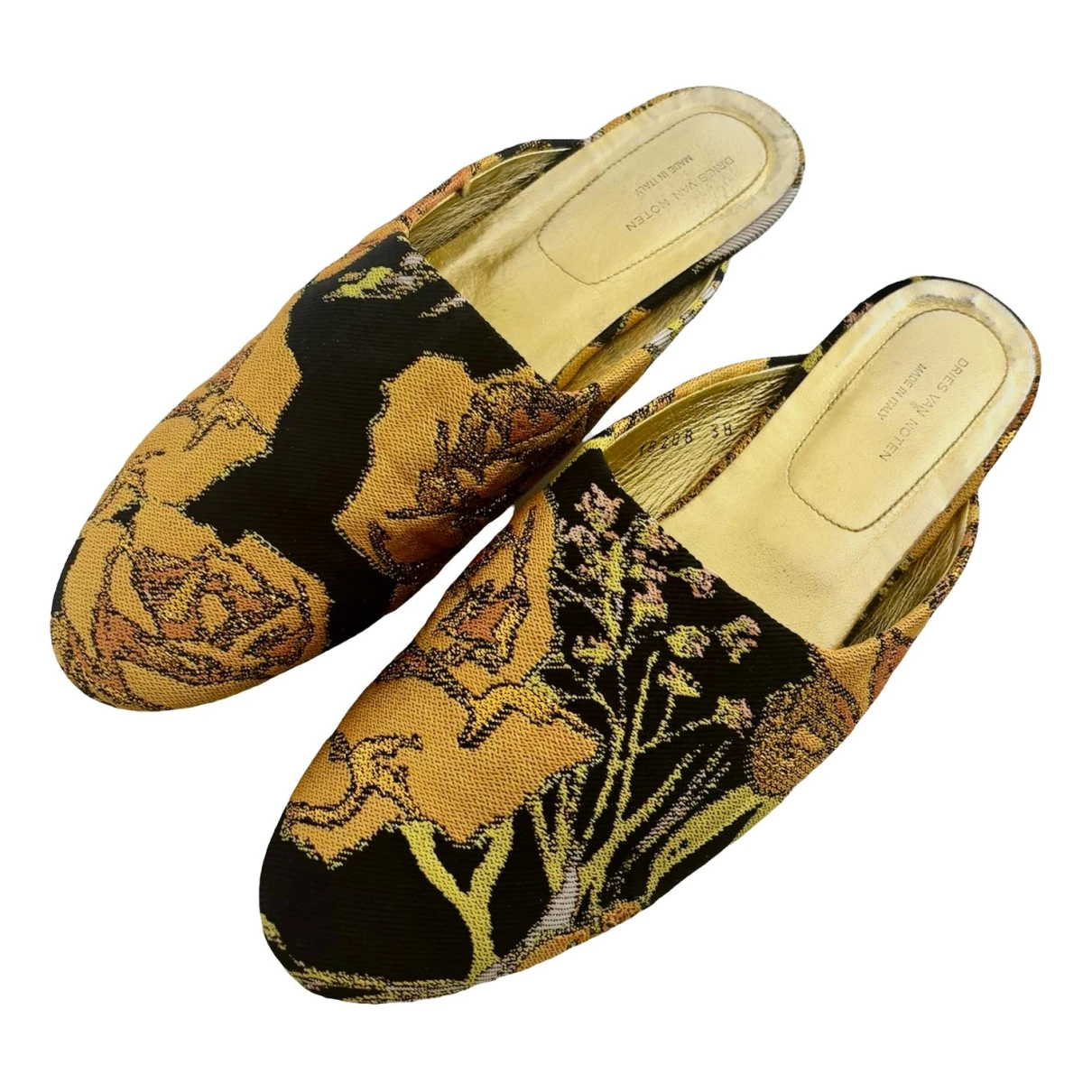 Pre-owned Dries Van Noten Leather Flats In Multicolour