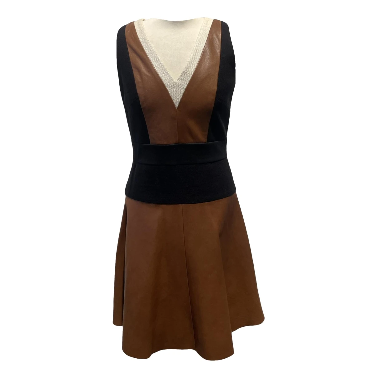 Pre-owned Dkny Leather Dress In Other