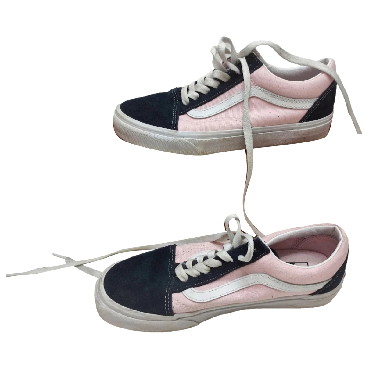 Pre-owned Vans Leather Trainers In Pink