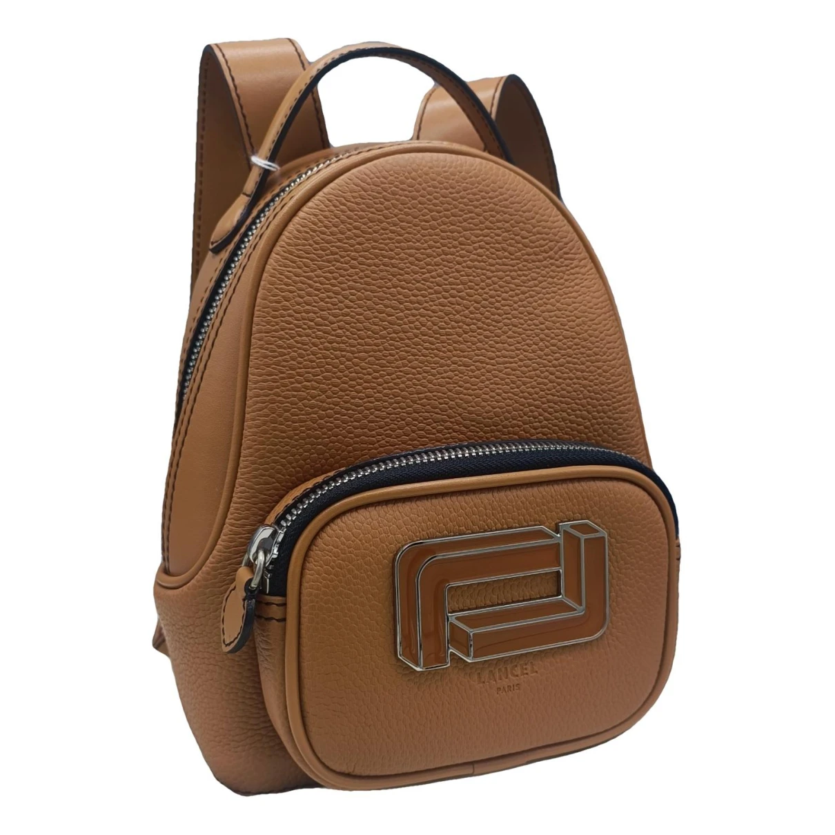 Pre-owned Lancel Leather Backpack In Camel