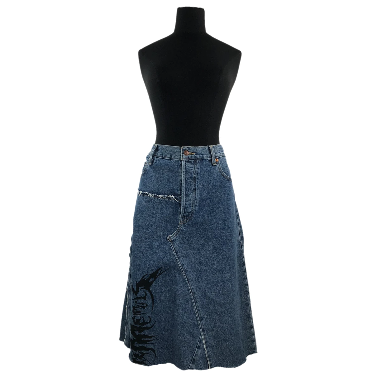 Pre-owned Vetements Mid-length Skirt In Blue