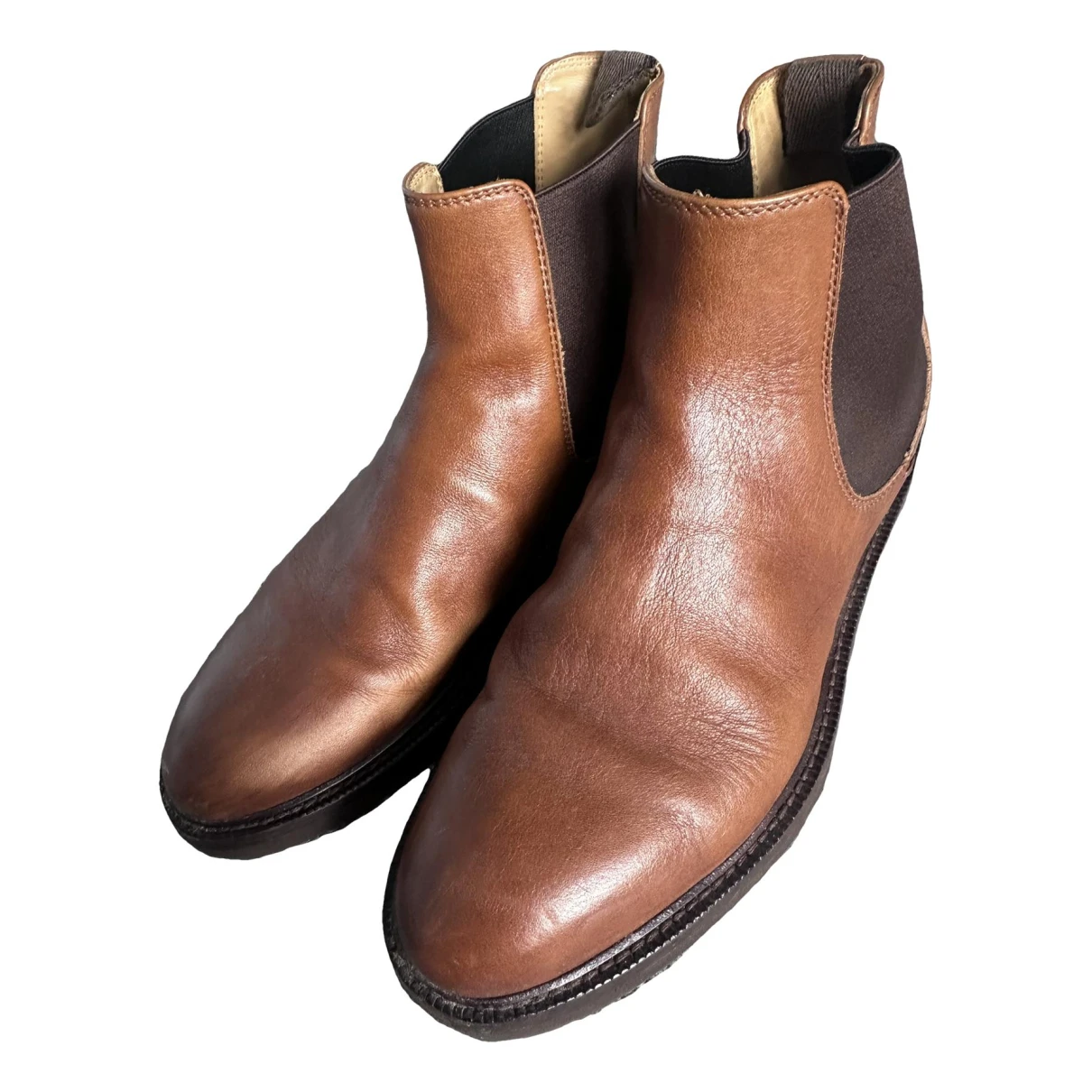Pre-owned Brunello Cucinelli Leather Boots In Brown