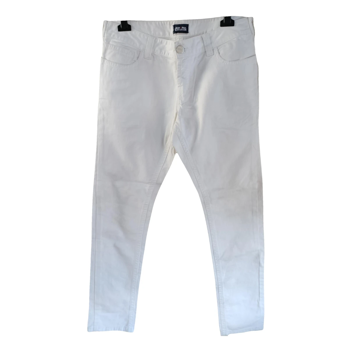 Pre-owned Jean Paul Gaultier Straight Jeans In White