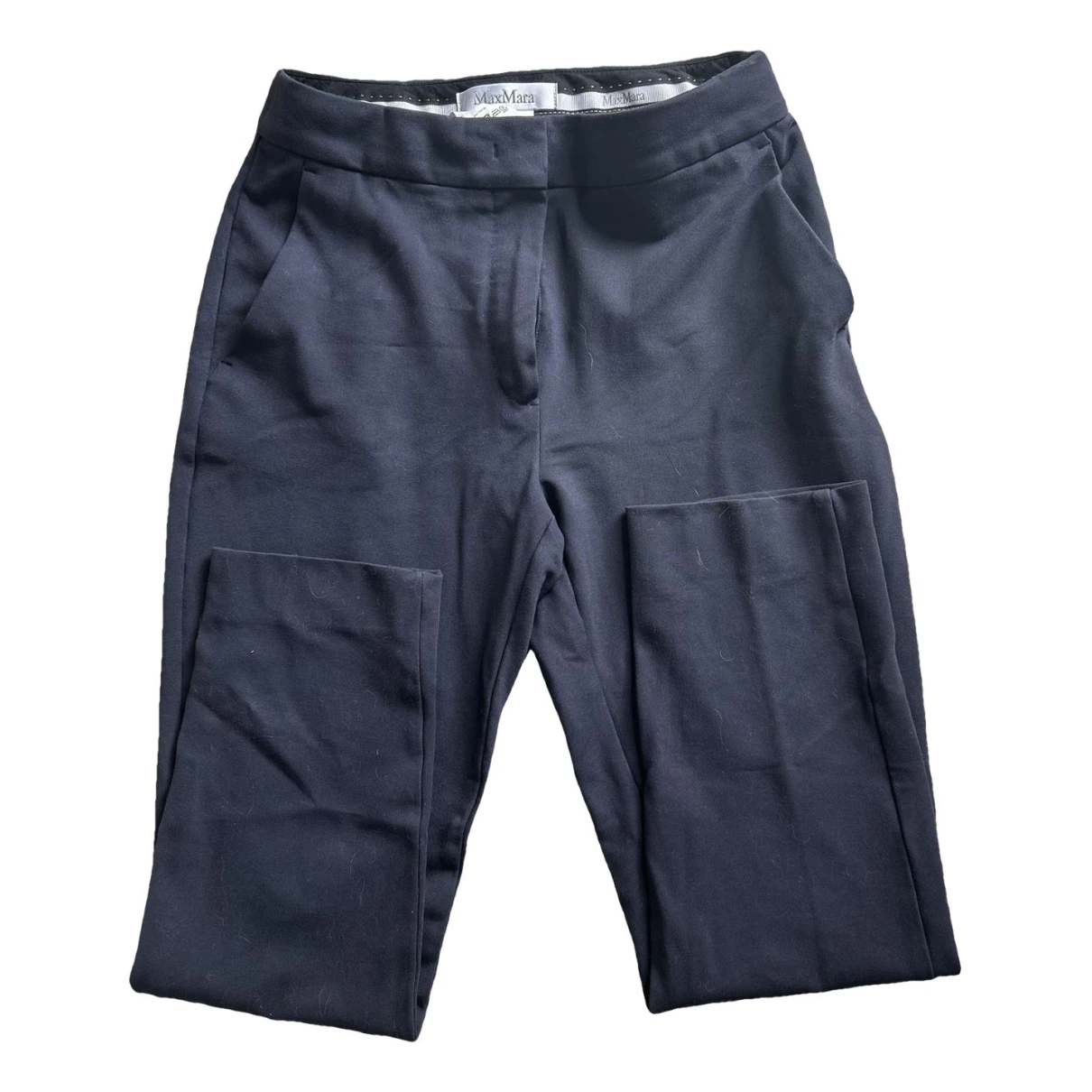 Pre-owned Max Mara Chino Pants In Navy