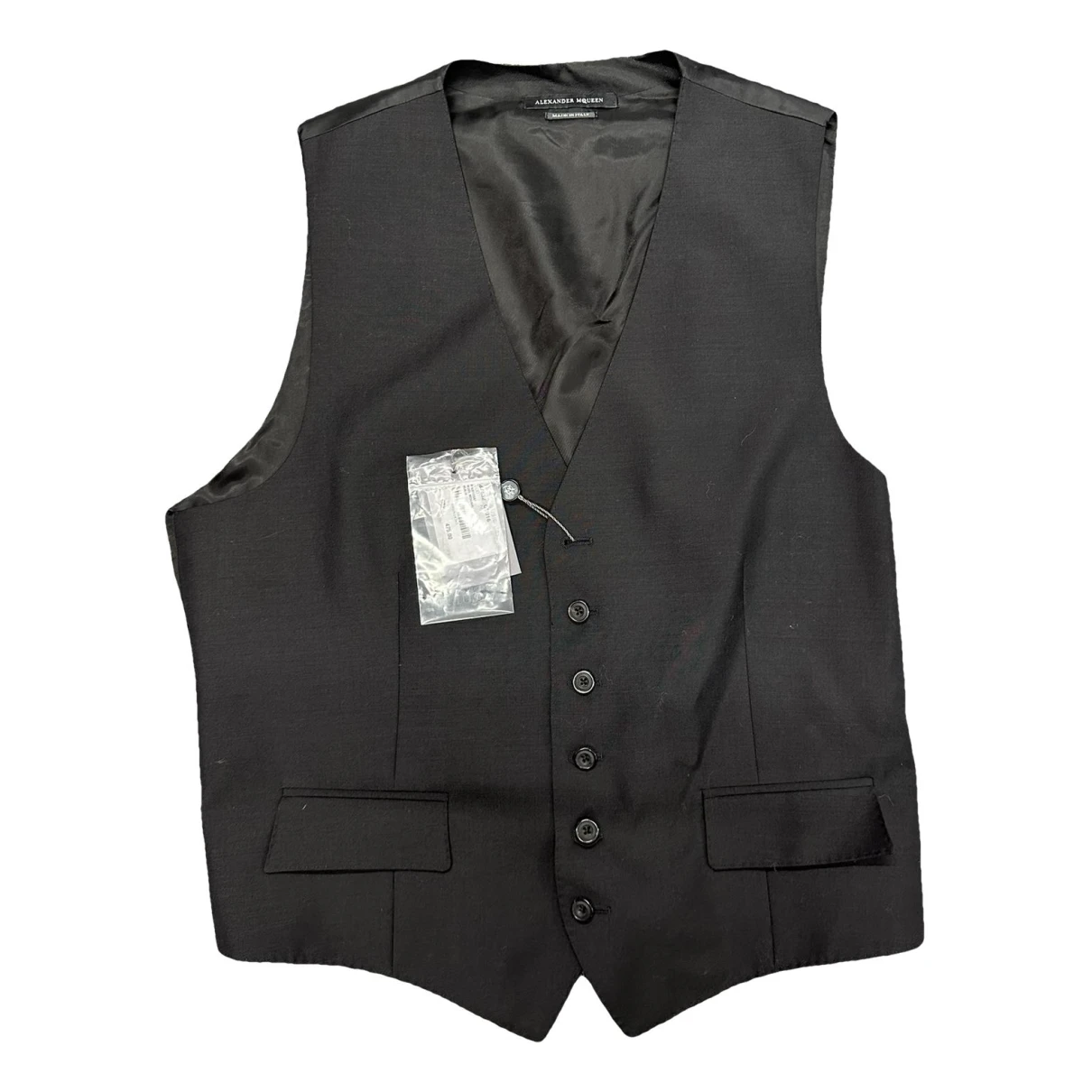 Pre-owned Alexander Mcqueen Silk Suit In Black