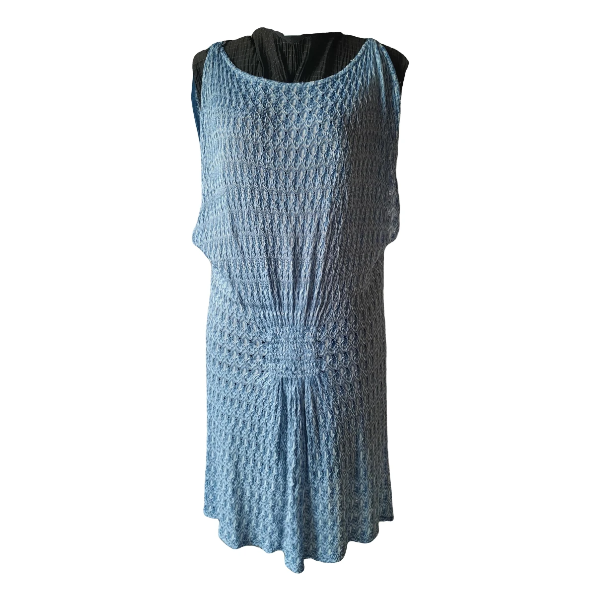 Pre-owned Missoni Mid-length Dress In Turquoise