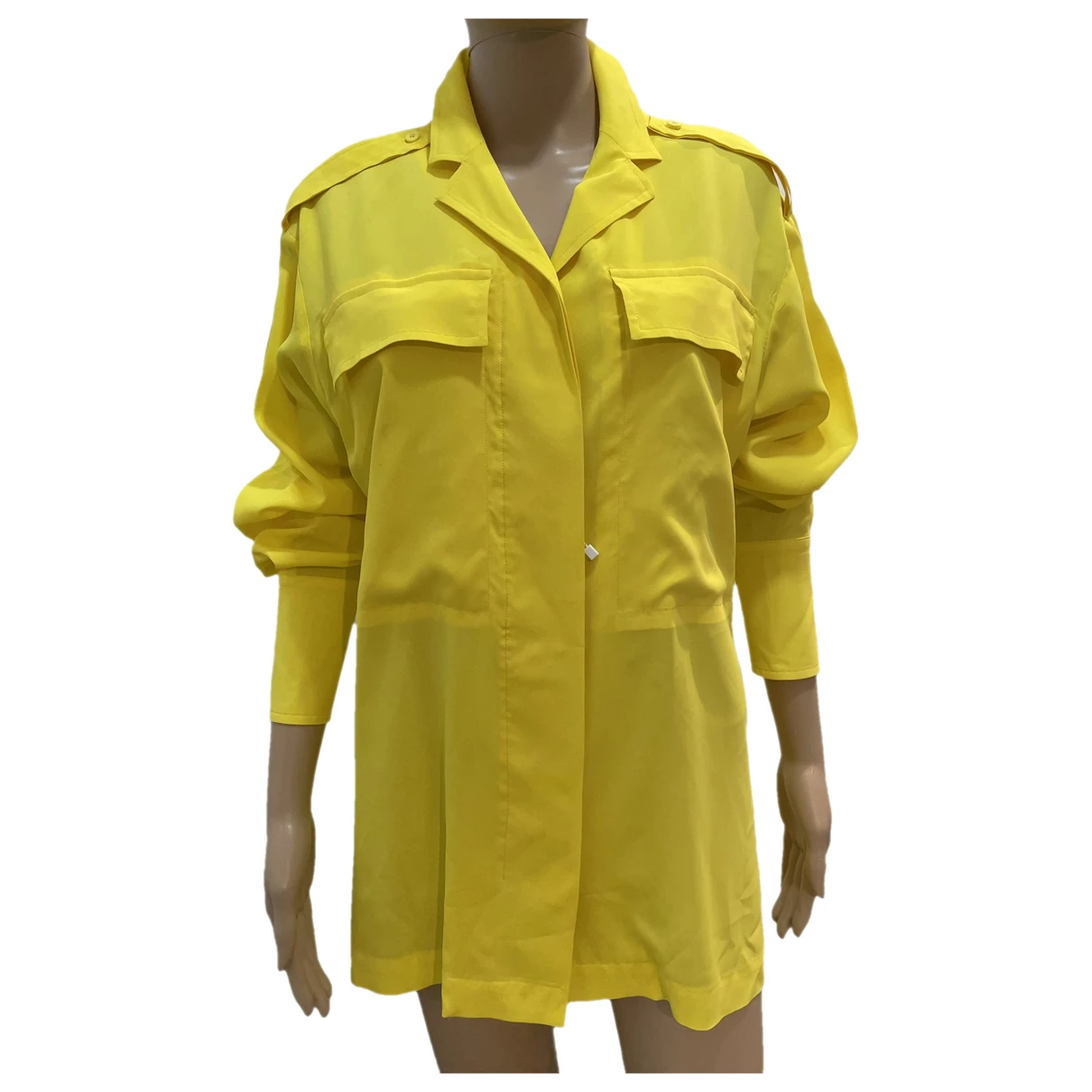 Pre-owned Max Mara Silk Shirt In Yellow