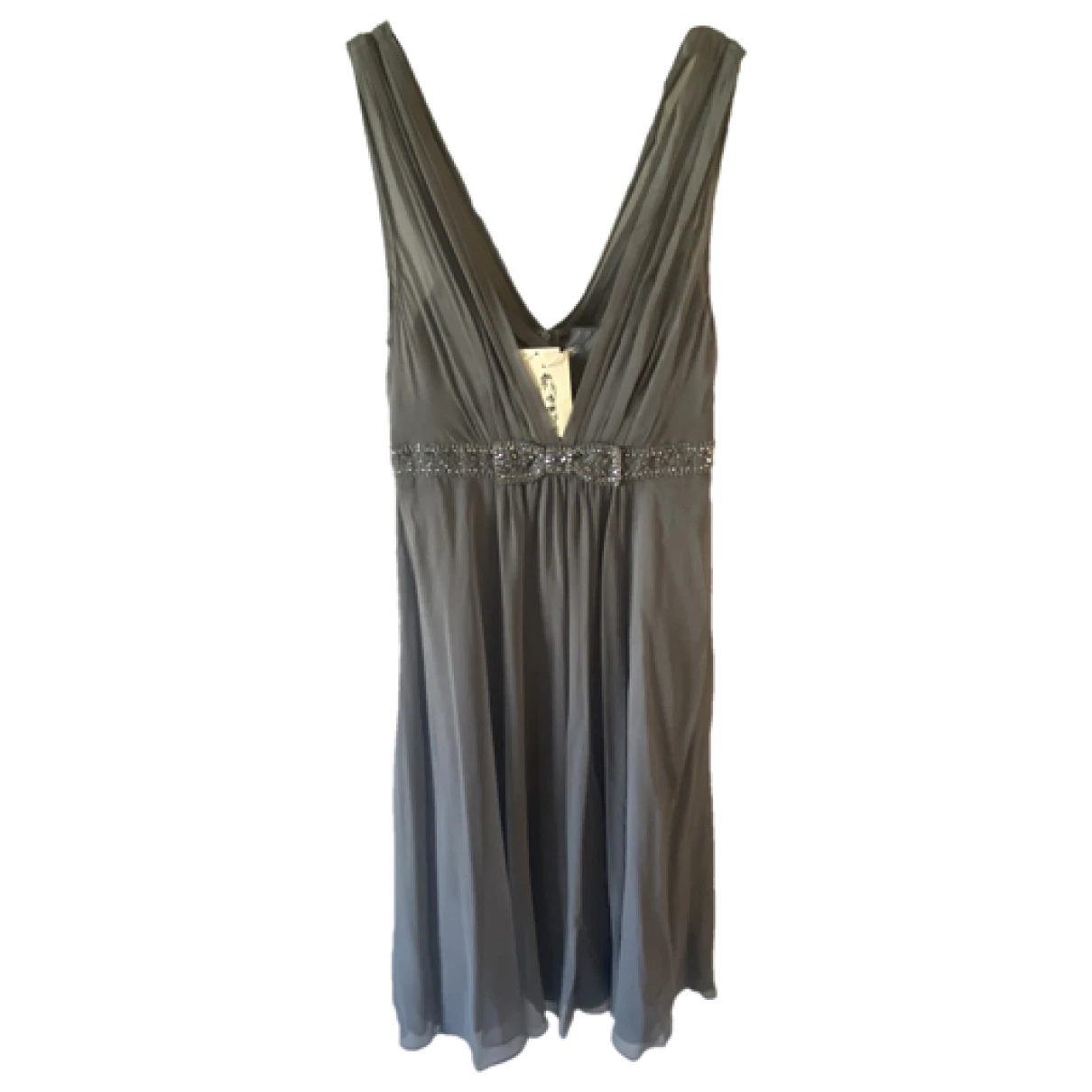 Pre-owned Lk Bennett Silk Mid-length Dress In Grey