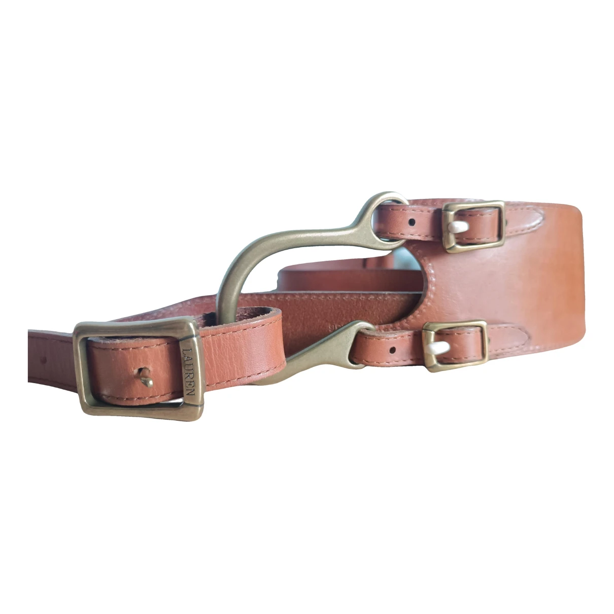 Pre-owned Lauren Ralph Lauren Leather Belt In Brown