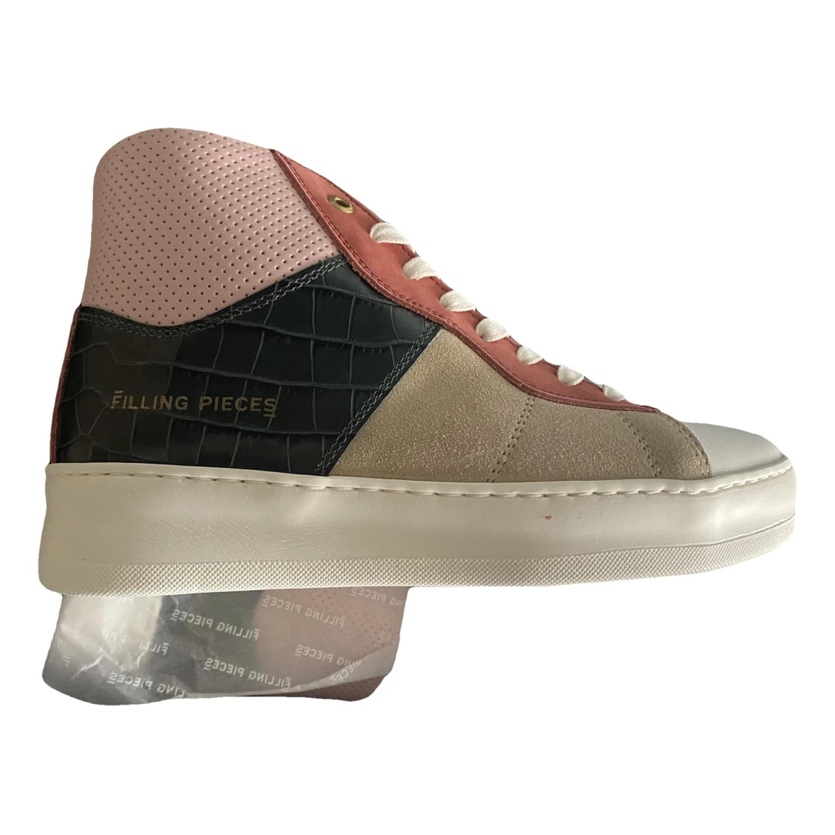 Pre-owned Filling Pieces Leather Trainers In Beige