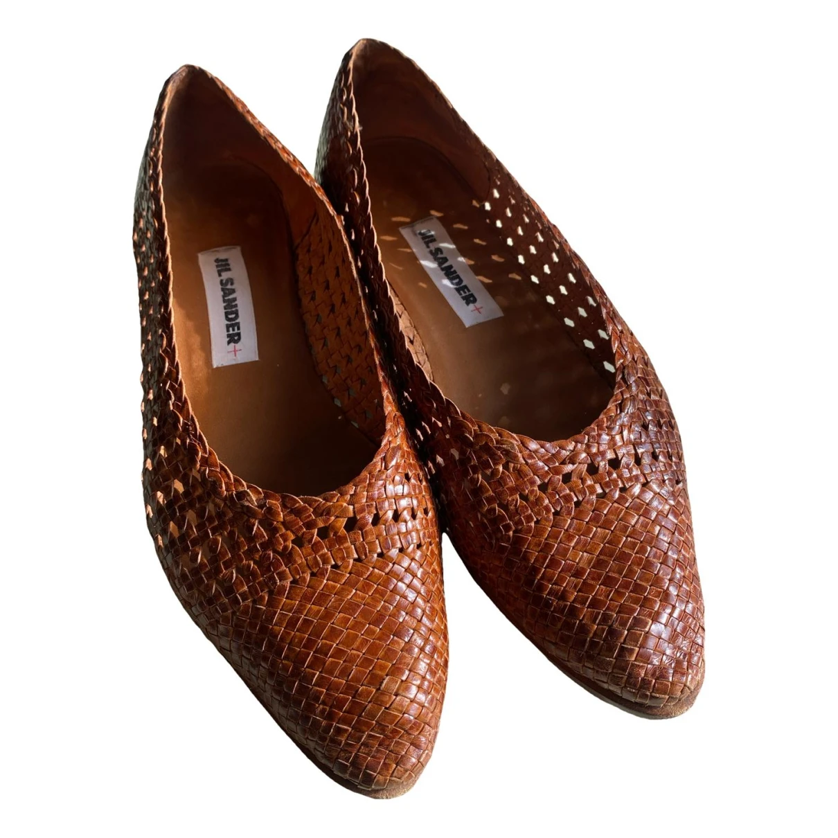 Pre-owned Jil Sander Leather Flats In Brown