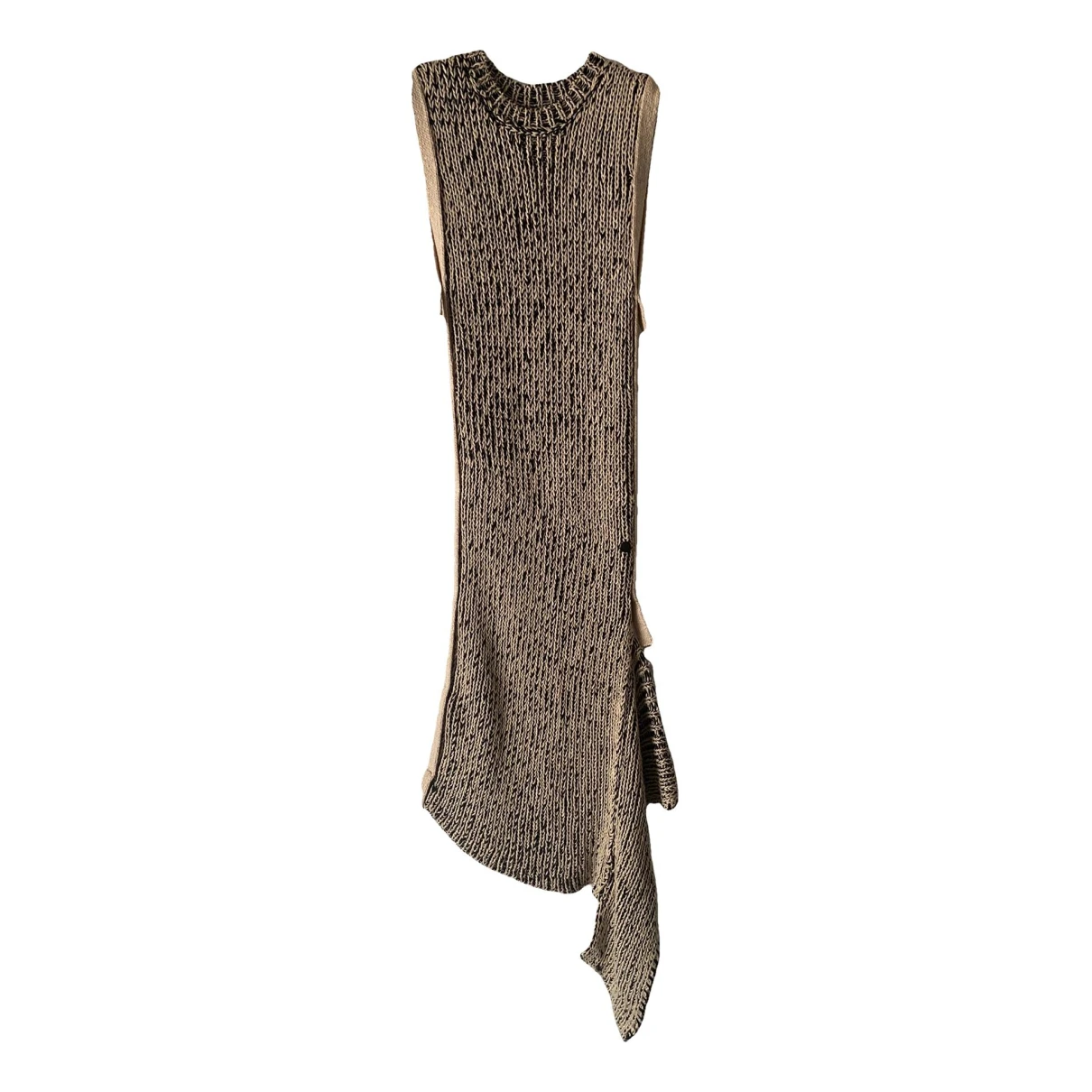 Pre-owned Moncler Mid-length Dress In Beige
