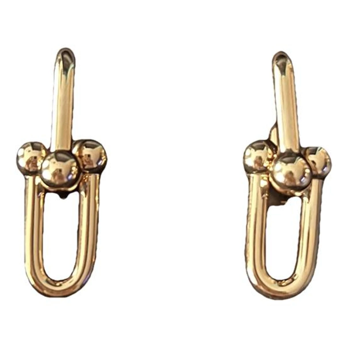 Pre-owned Tiffany & Co City Hardwear Pink Gold Earrings