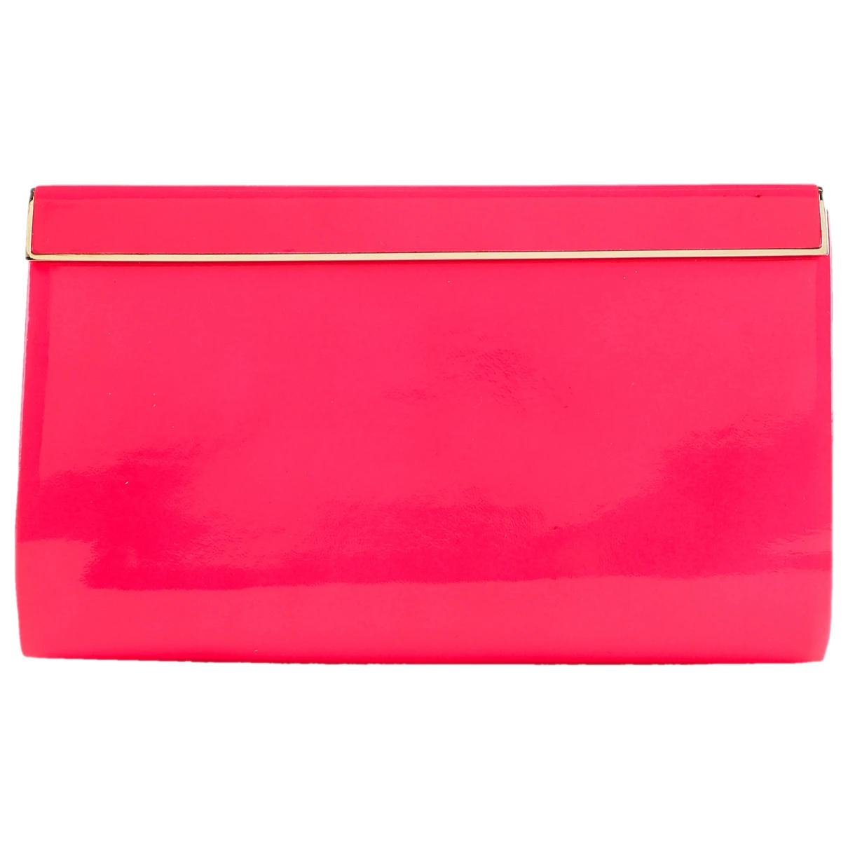 Pre-owned Jimmy Choo Patent Leather Clutch Bag In Pink