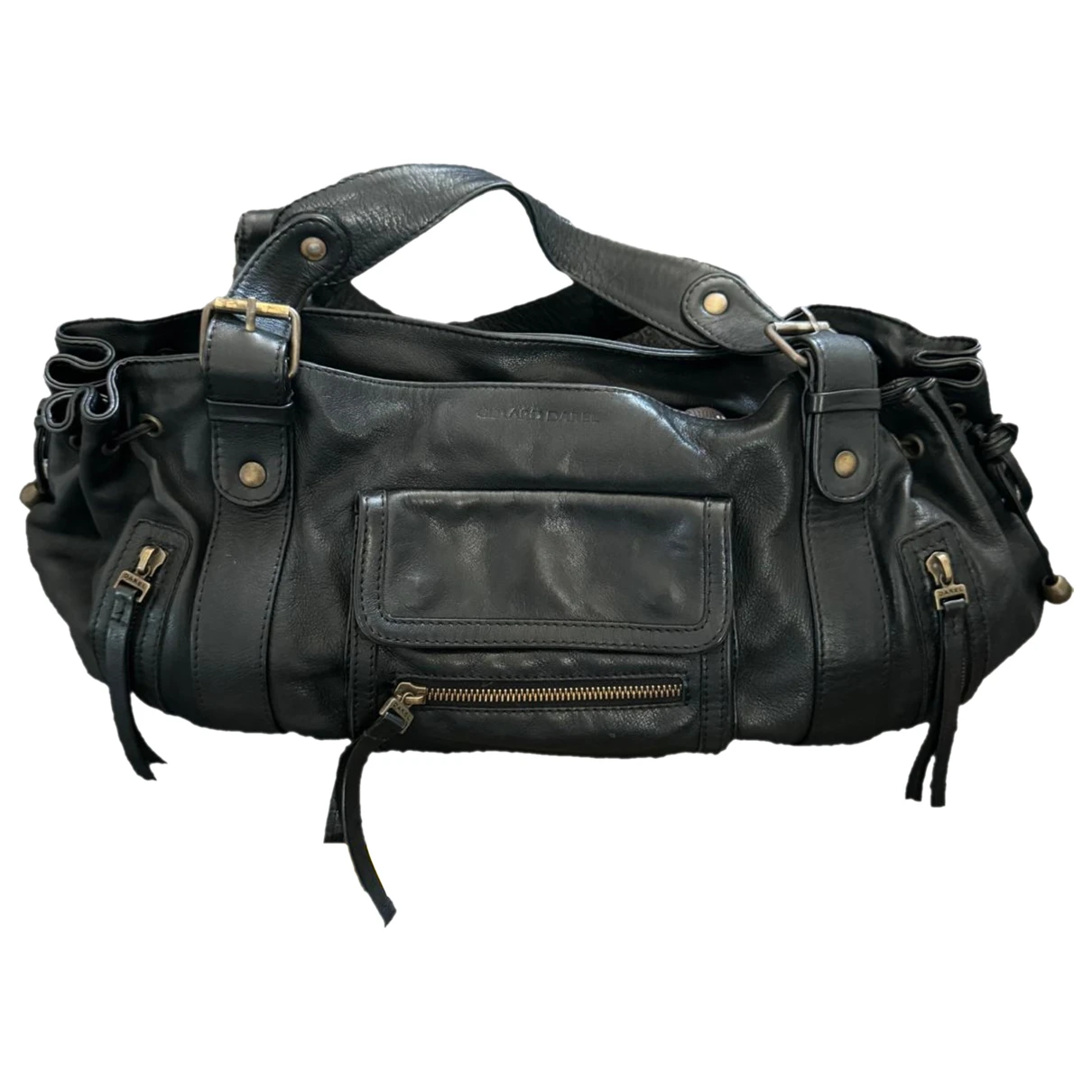 Pre-owned Gerard Darel 24h Leather Handbag In Black