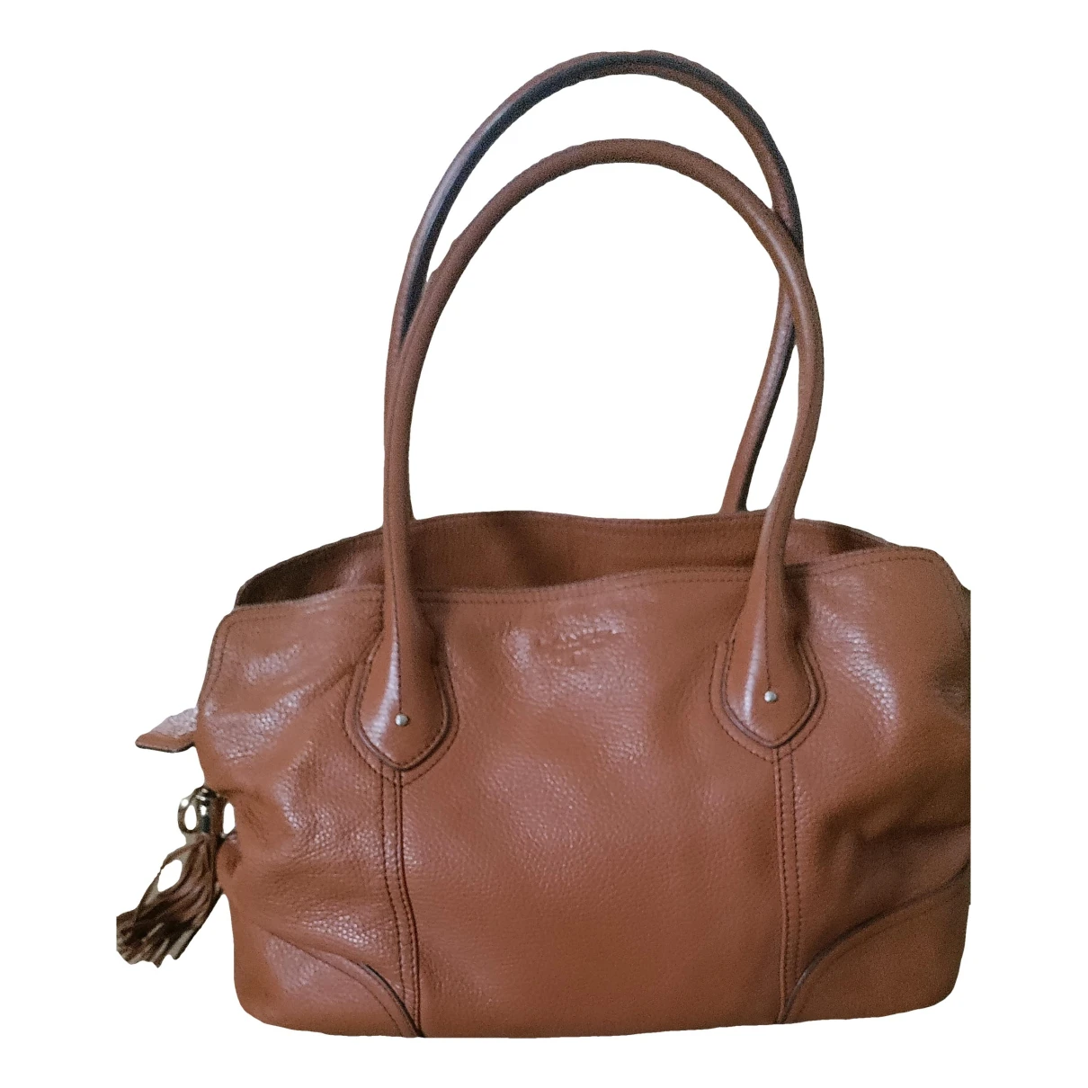 Pre-owned Lancel Leather Handbag In Camel