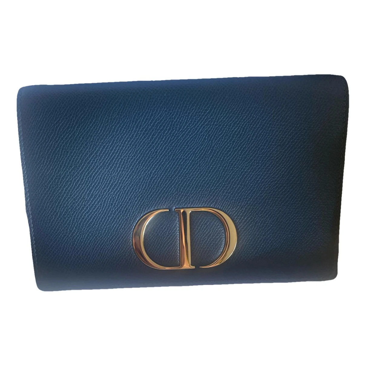 Pre-owned Dior 30 Montaigne 2-in-1 Leather Handbag In Blue