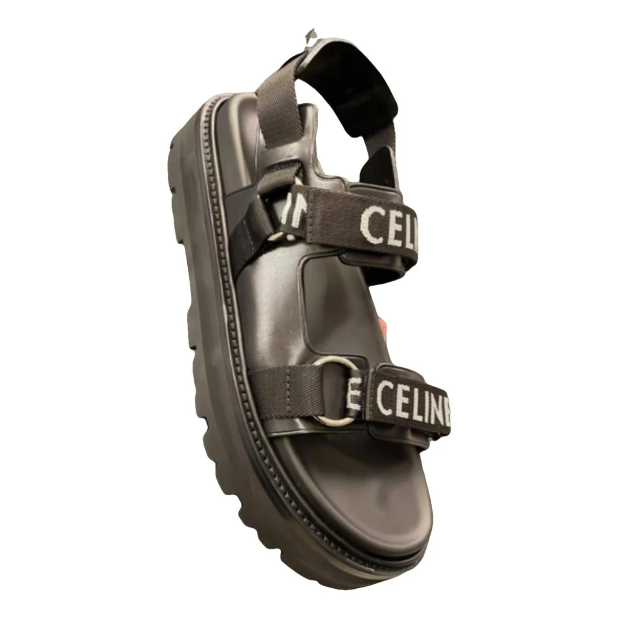 Pre-owned Celine Leather Sandal In Black