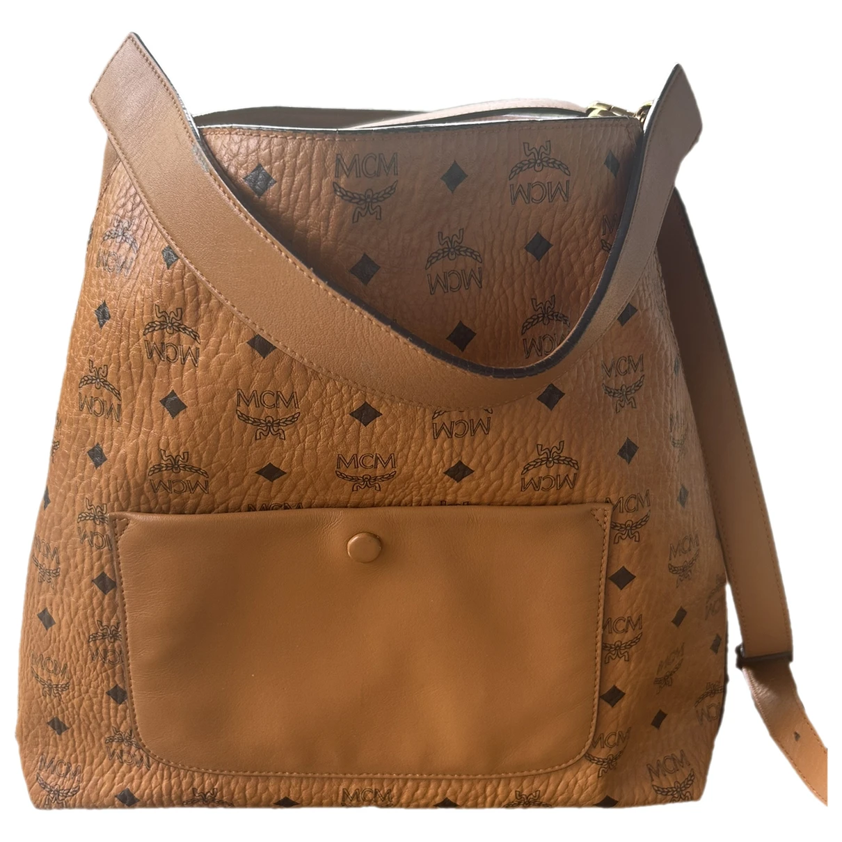 Pre-owned Mcm Cloth Handbag In Brown