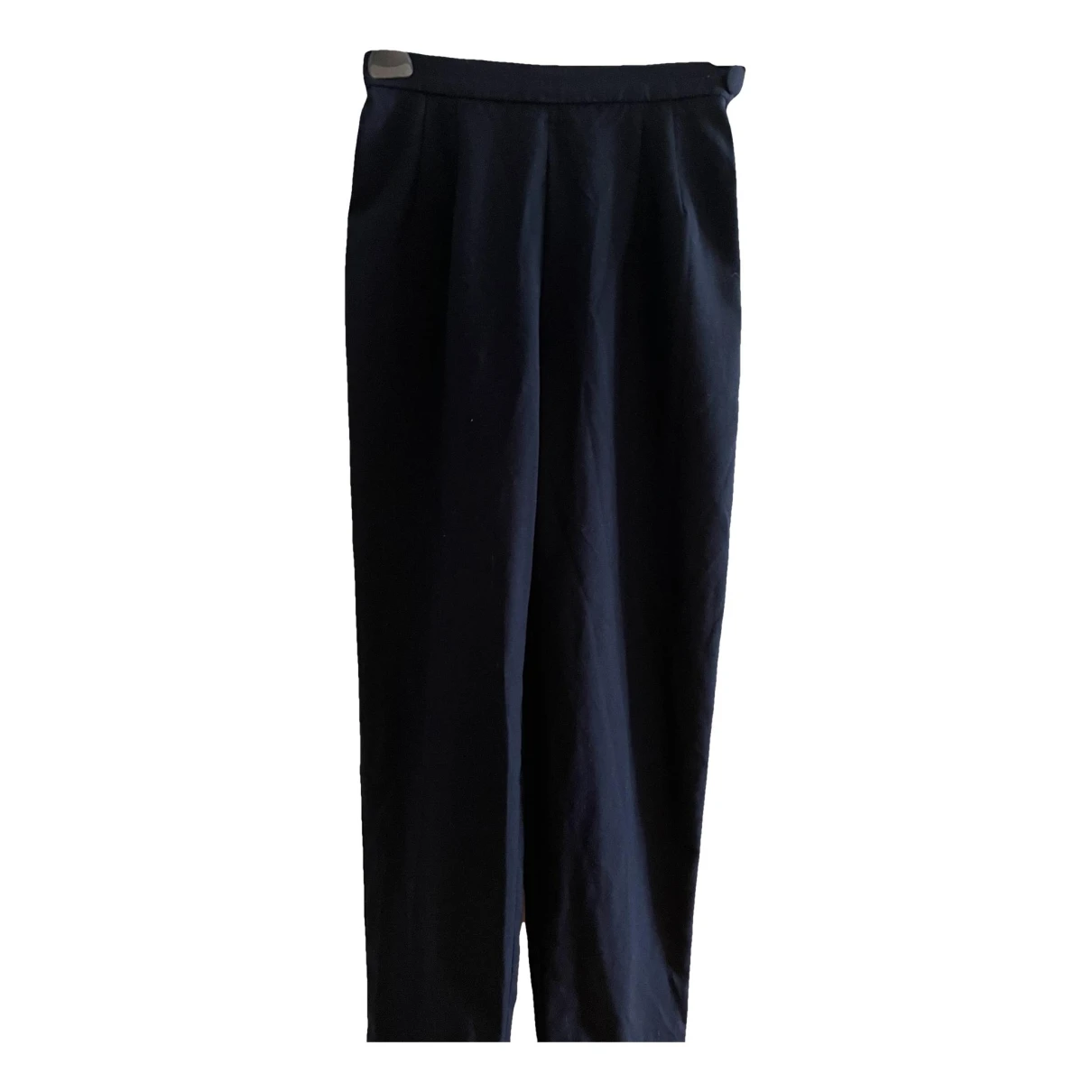 Pre-owned Moschino Cheap And Chic Wool Straight Pants In Blue
