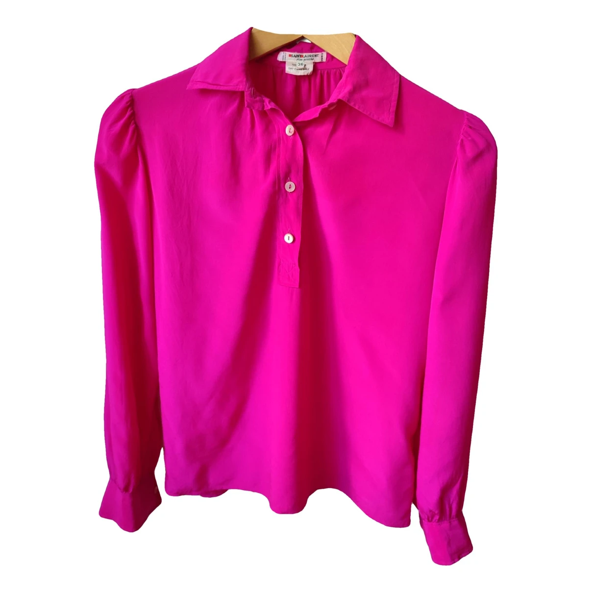 Pre-owned Saint Laurent Silk Blouse In Pink