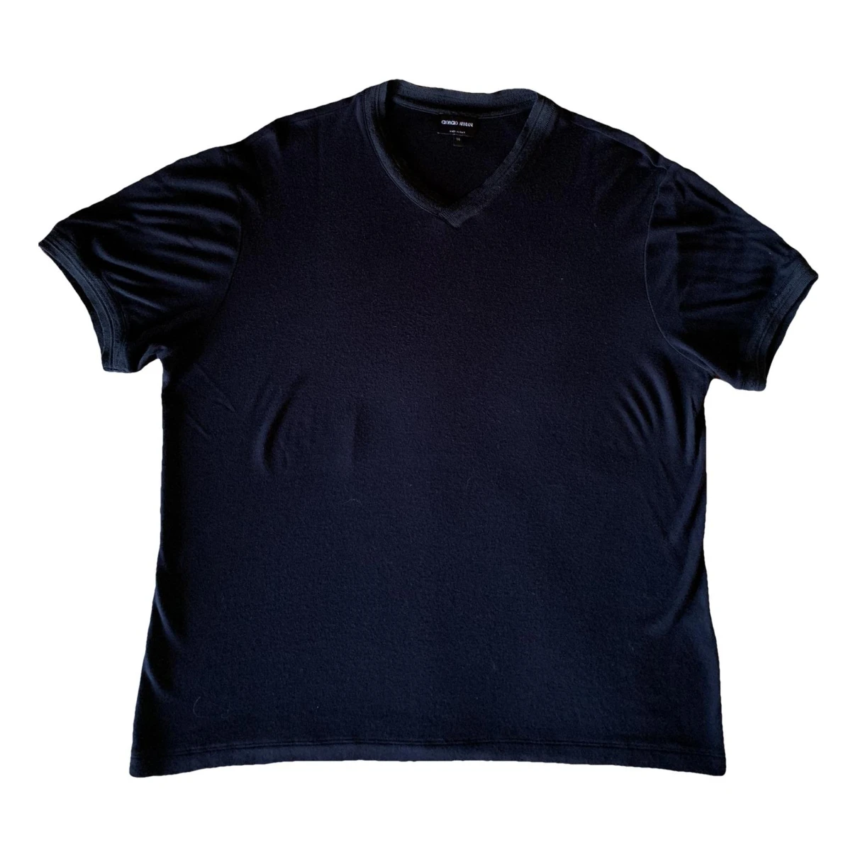 Pre-owned Giorgio Armani Silk T-shirt In Blue