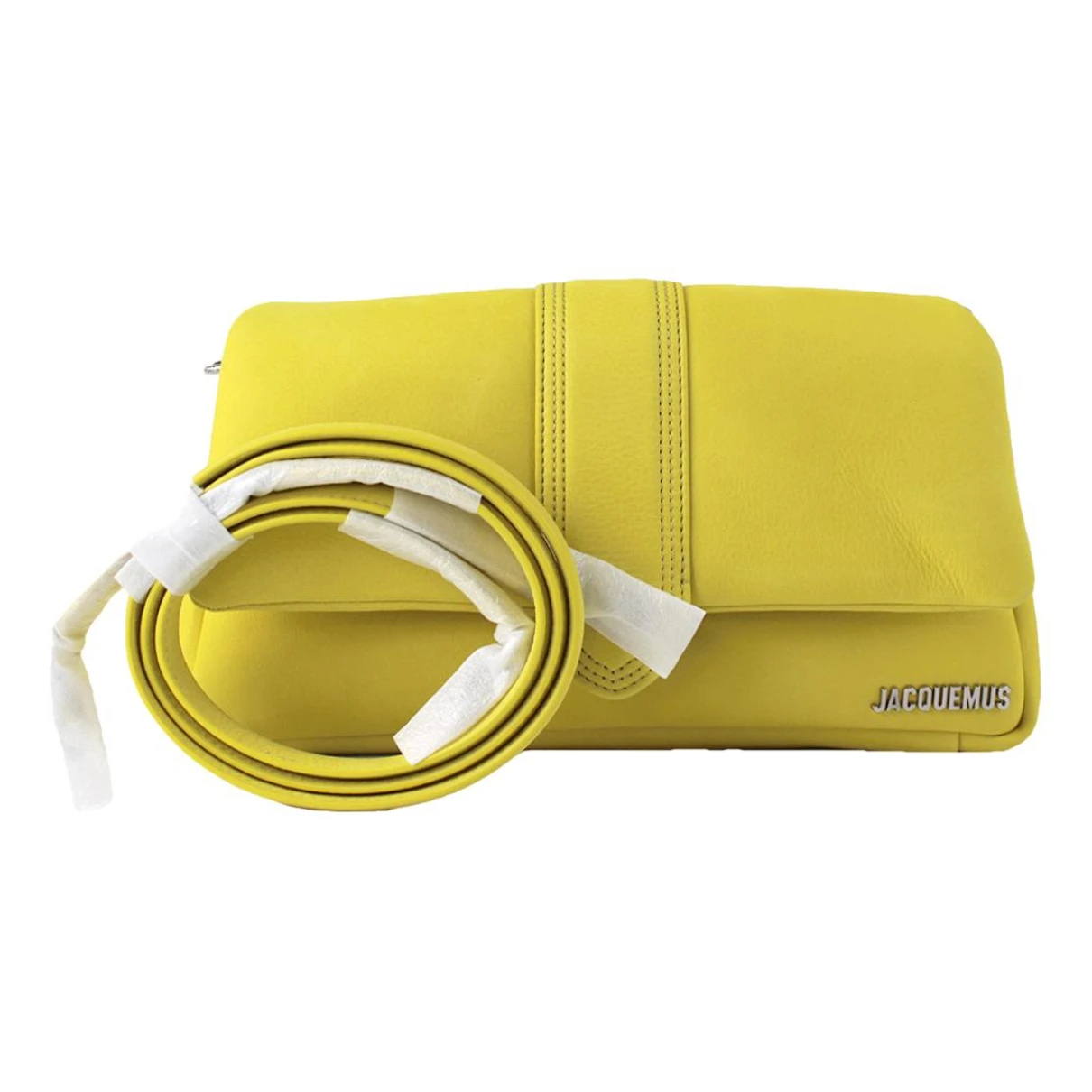 Pre-owned Jacquemus Bambimou Leather Handbag In Yellow