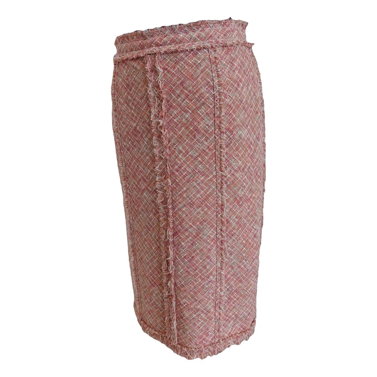 Pre-owned Louis Vuitton Linen Mid-length Skirt In Pink