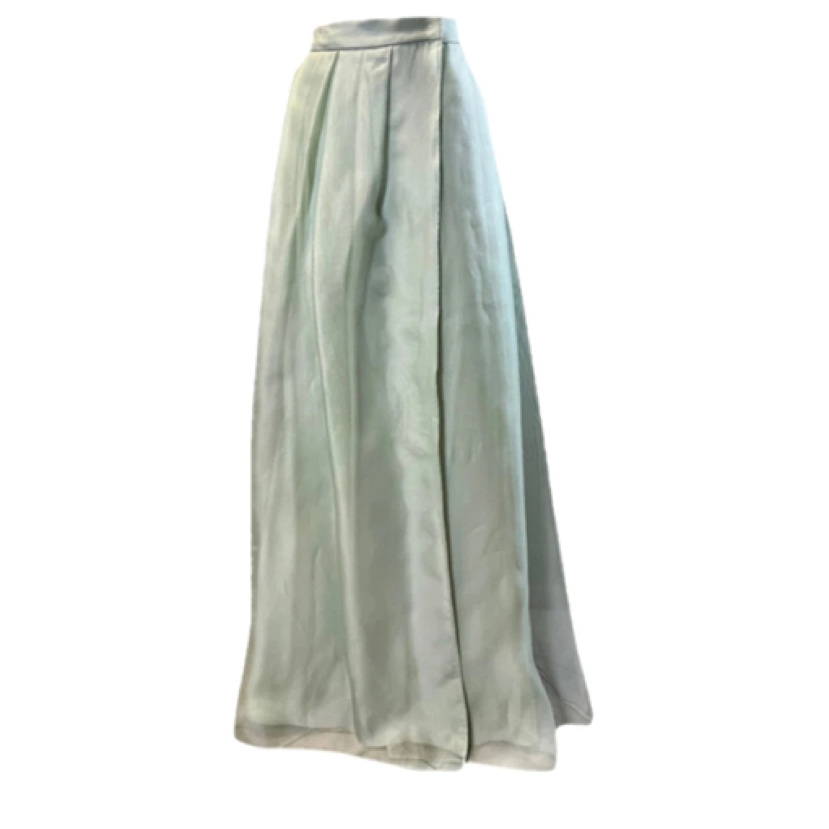 Pre-owned Max Mara Atelier Silk Mini Skirt In Green