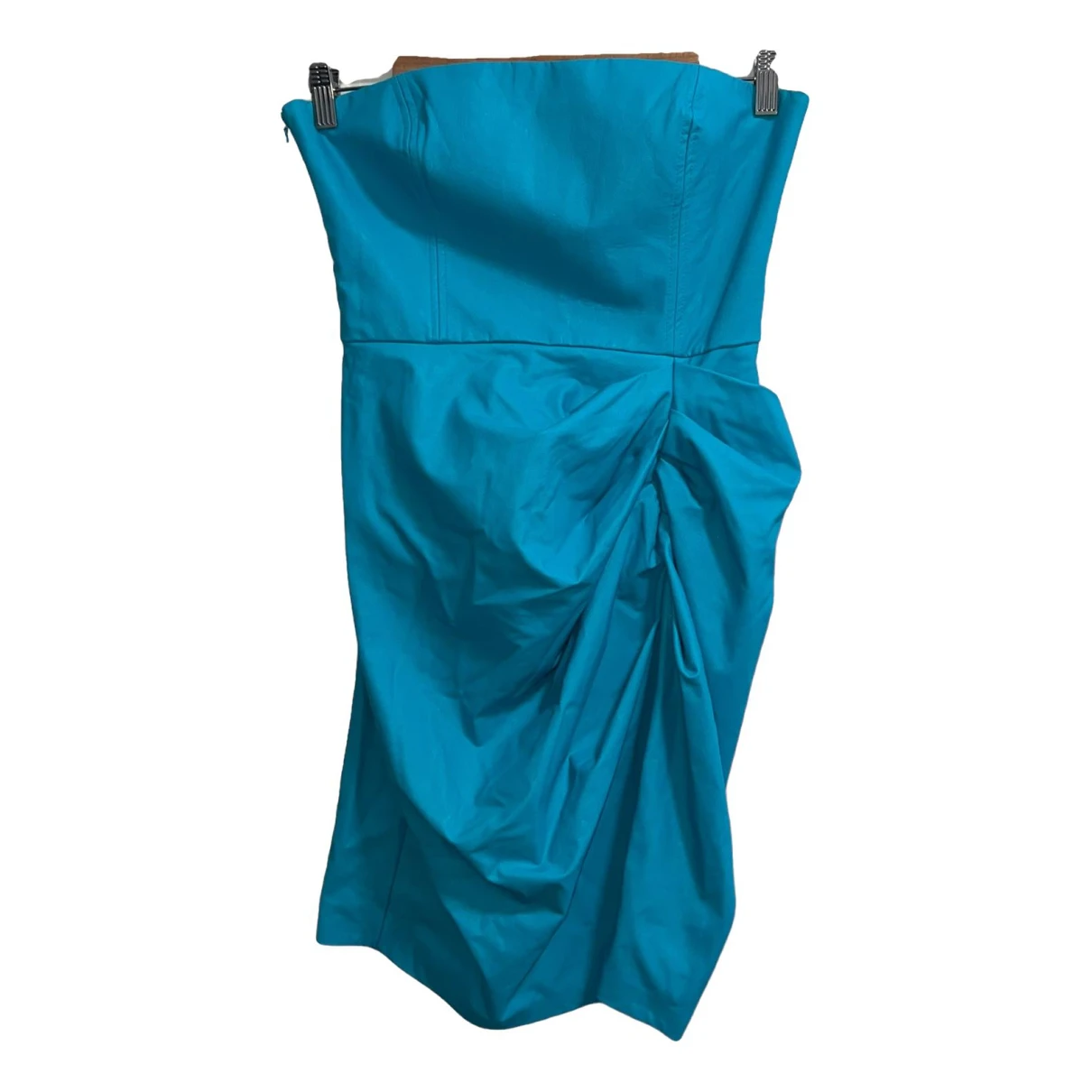 Pre-owned Amanda Uprichard Vegan Leather Mini Dress In Blue