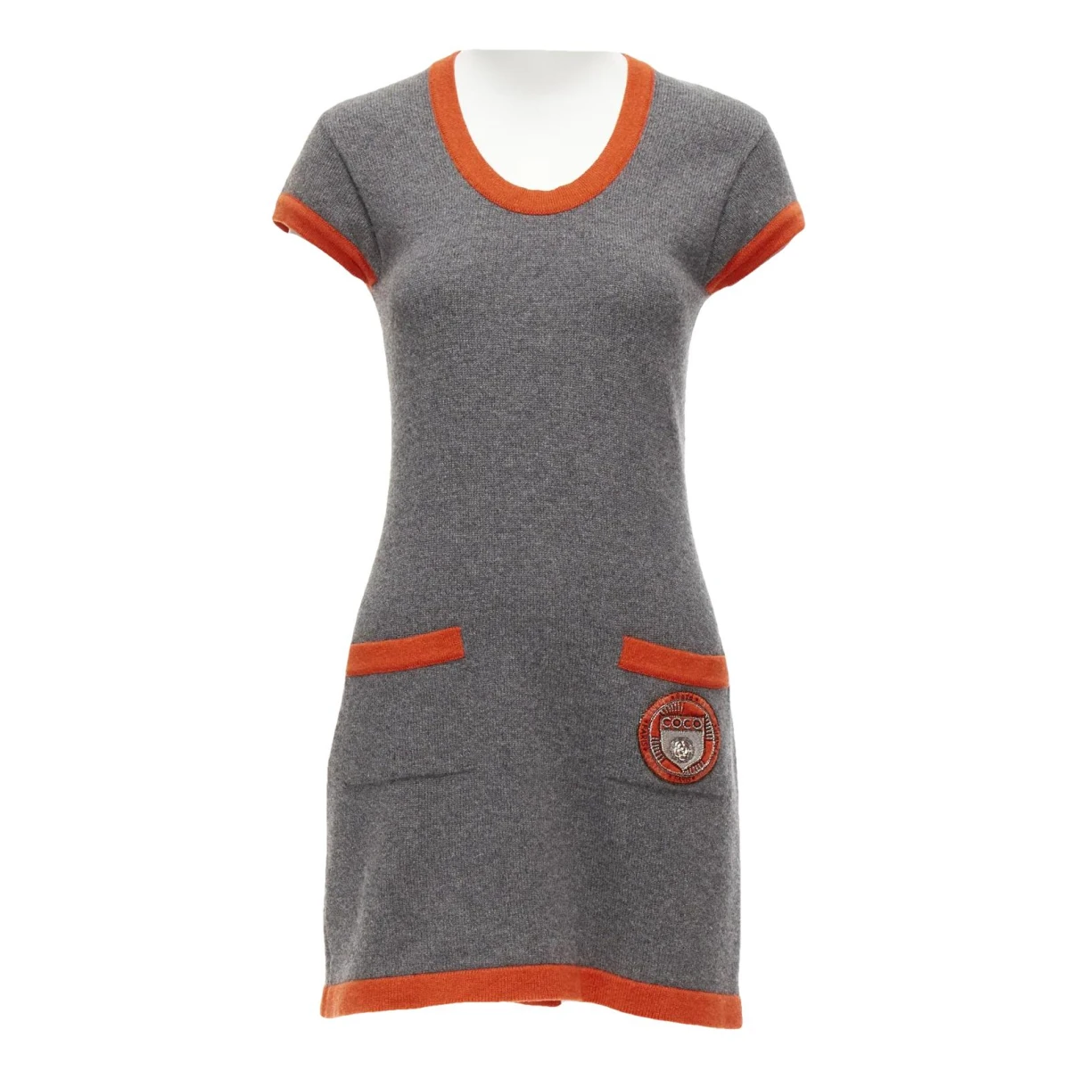 Pre-owned Chanel Cashmere Dress In Orange