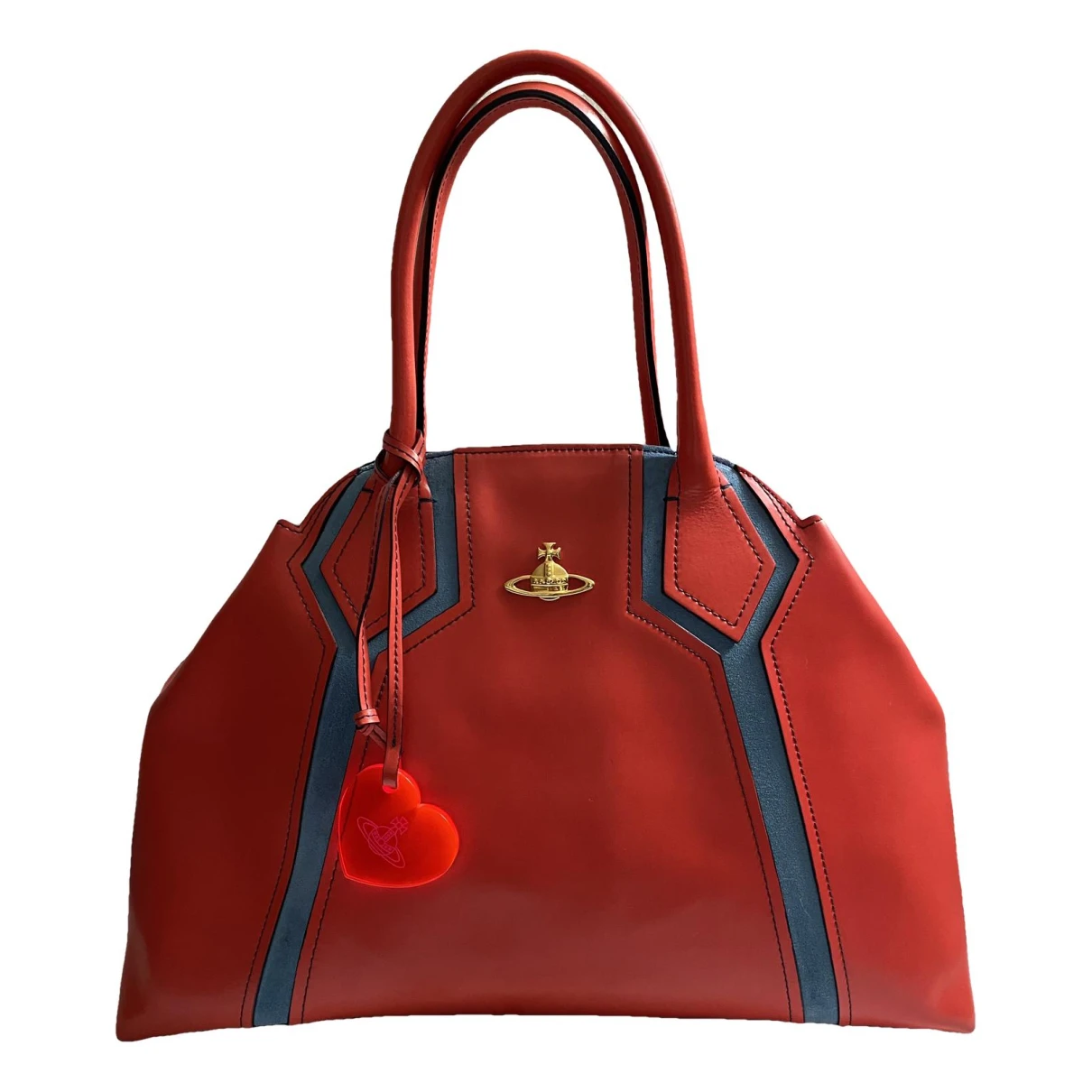 Pre-owned Vivienne Westwood Derby Leather Handbag In Red