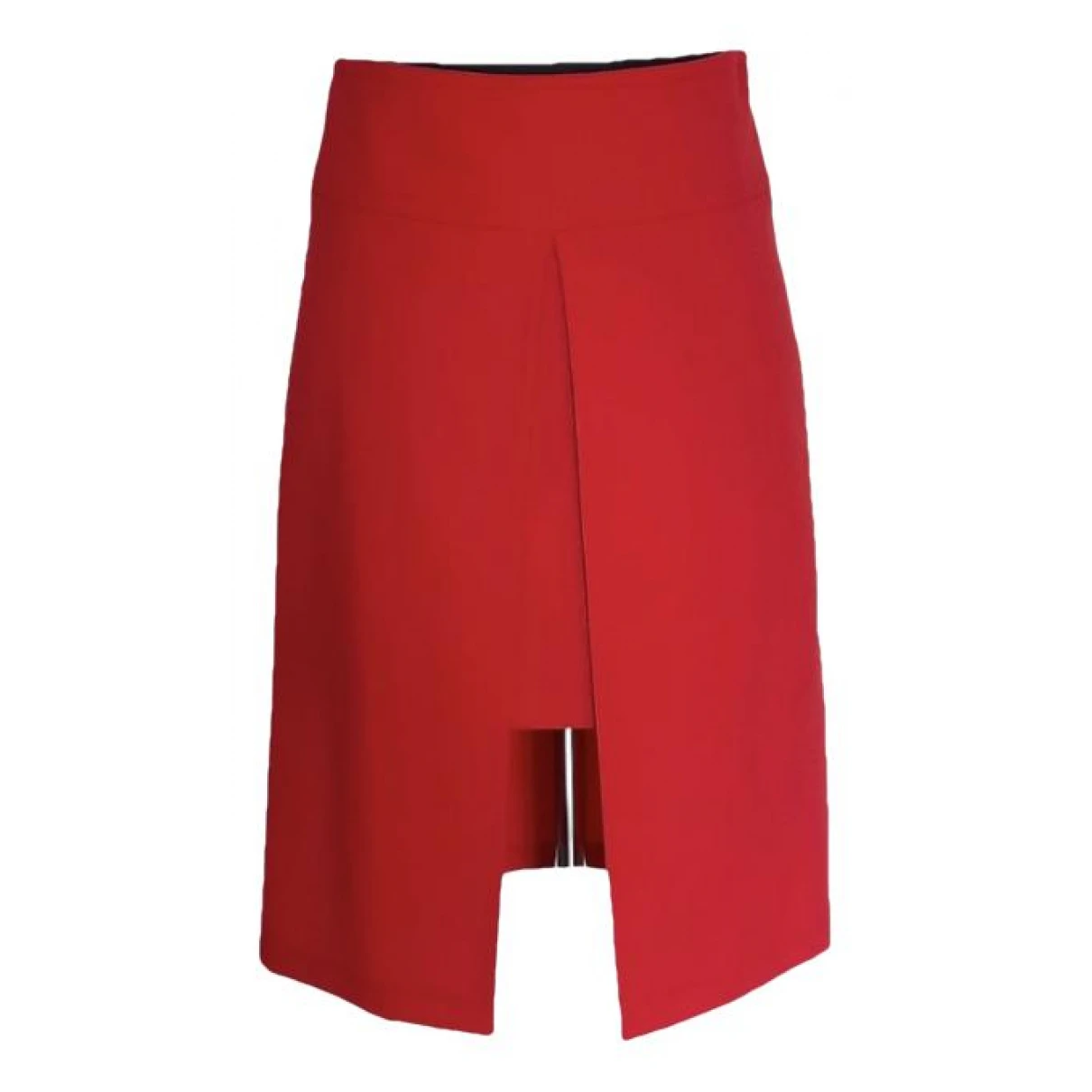 Pre-owned Patrizia Pepe Wool Mid-length Skirt In Red