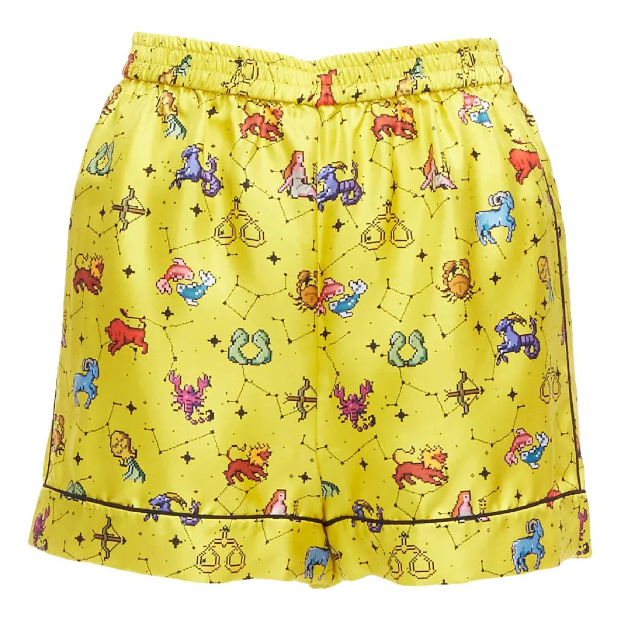 Pre-owned Dior Silk Shorts In Yellow